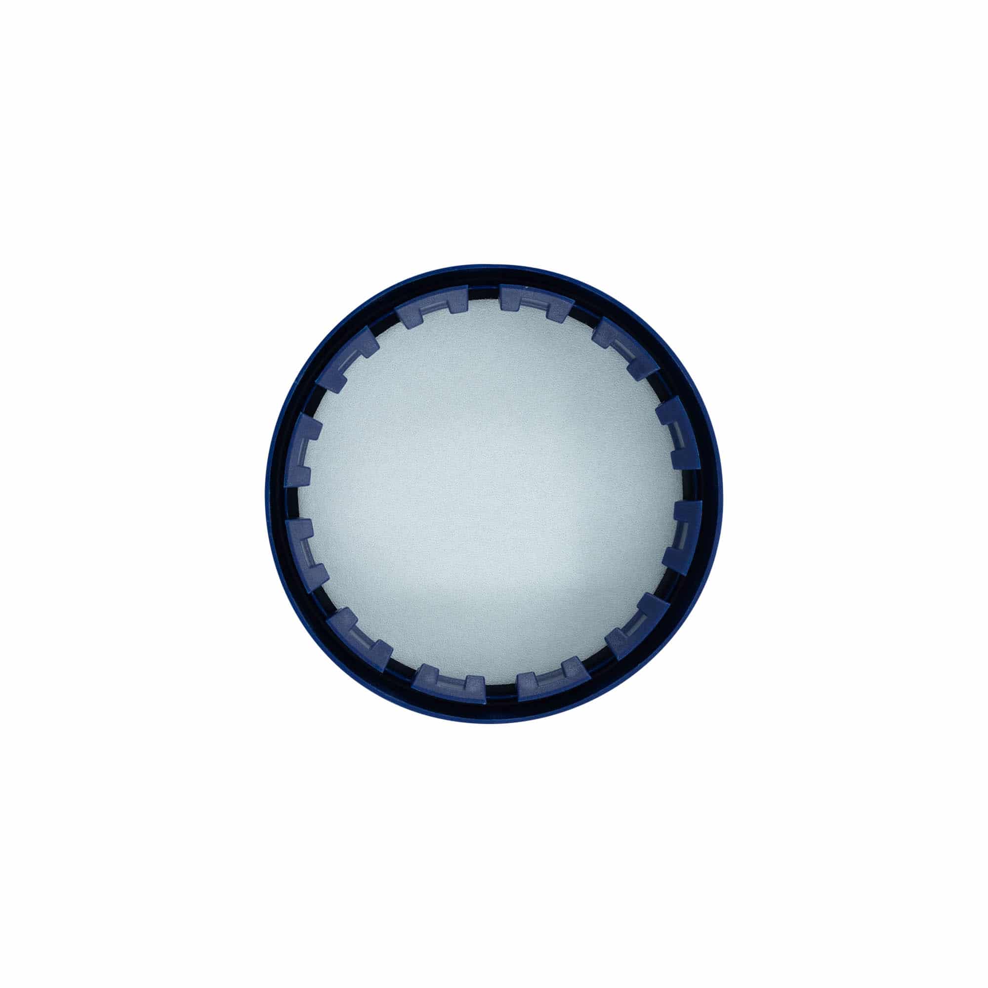 Coperchio a calotta per vasetto in ceramica, plastica HDPE, blu
