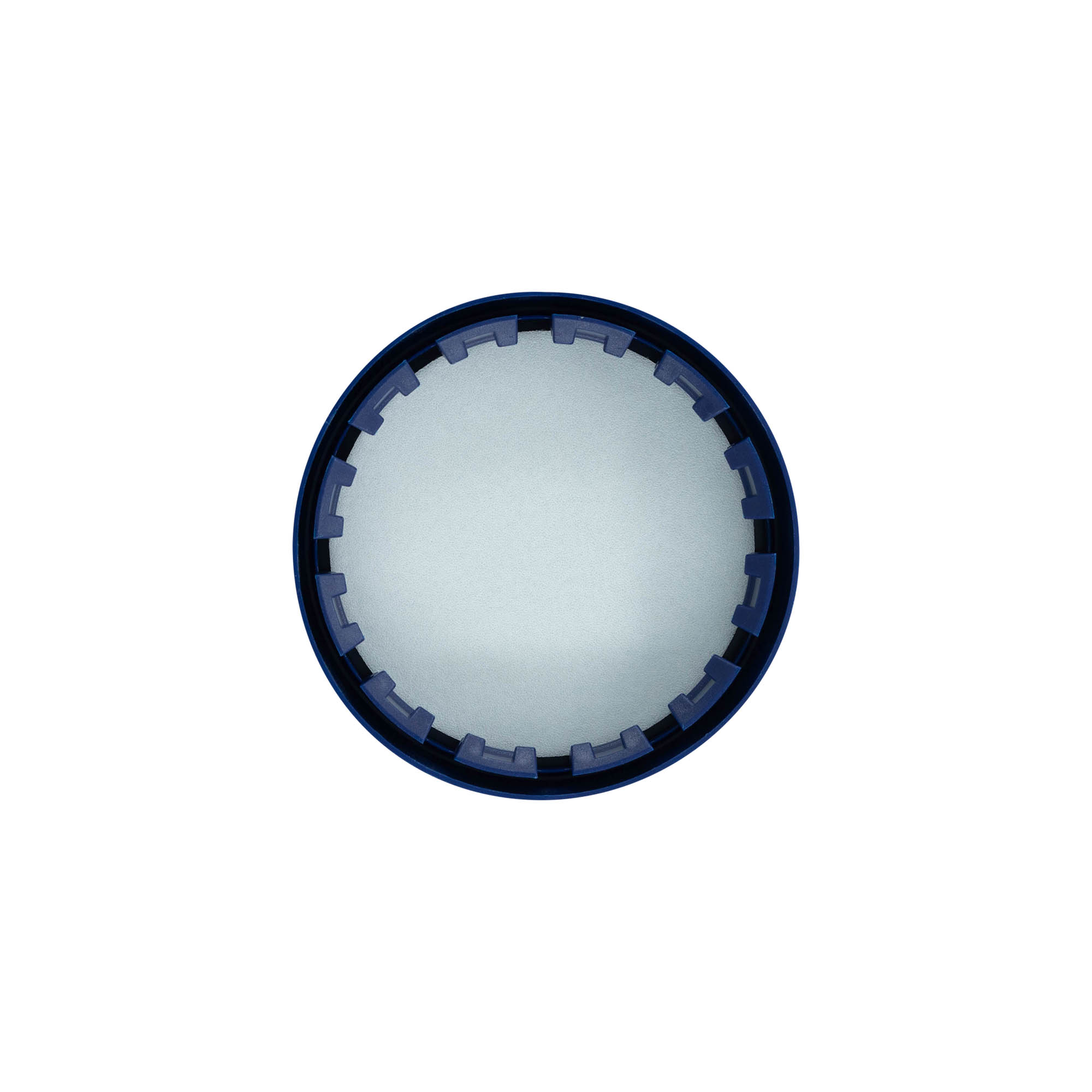 Coperchio a calotta per vaso in ceramica standard, plastica HDPE, blu