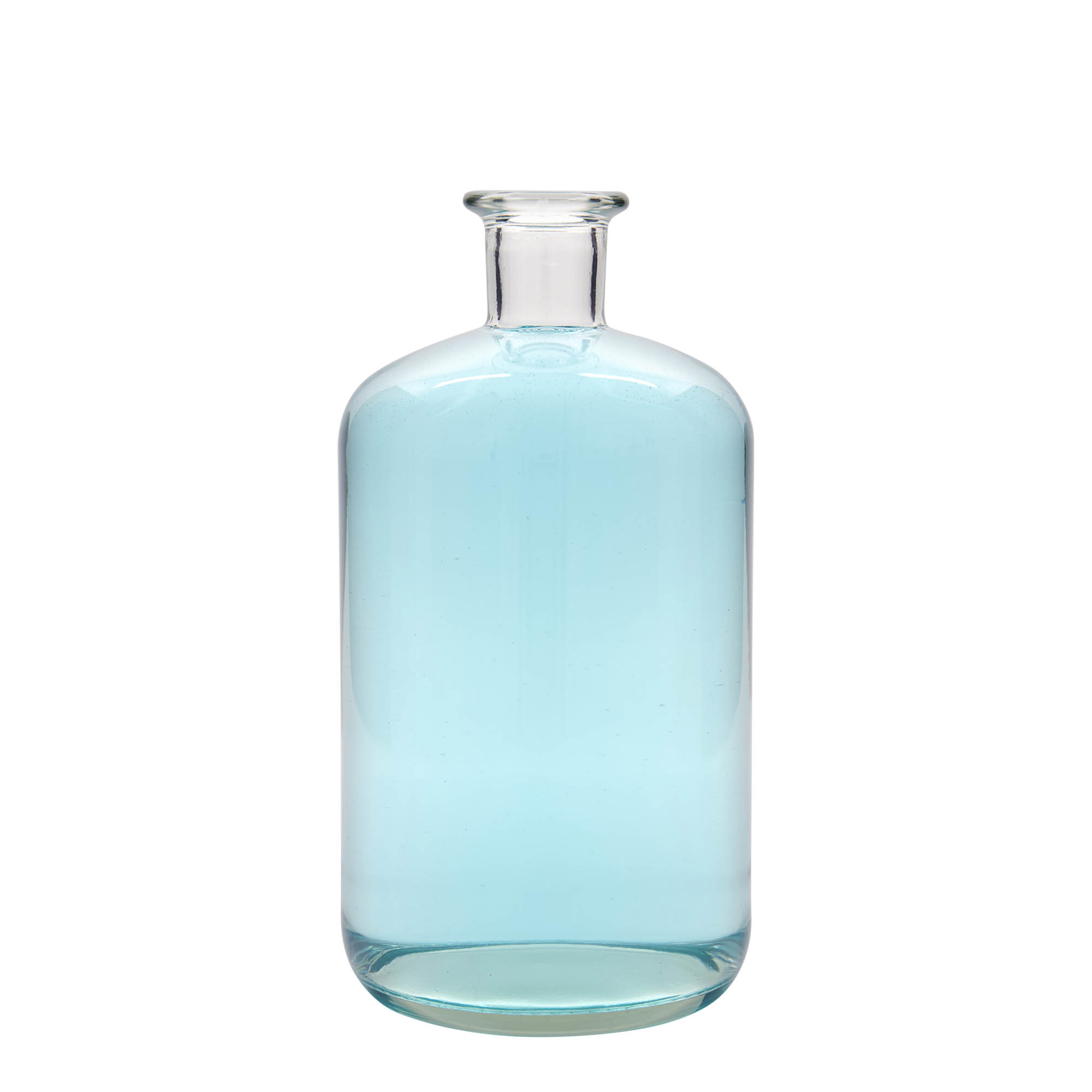 Bottiglia di vetro da 1.500 ml da farmacista, bocca: tappo di sughero Bottiglia di vetro da 1.500 ml da farmacista, bocca: tappo di sughero