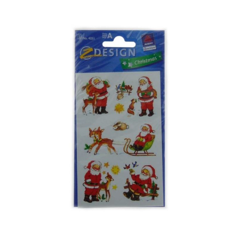 Adesivi Zweckform 'Babbo Natale', carta, multicolore Adesivi Zweckform 'Babbo Natale', carta, multicolore