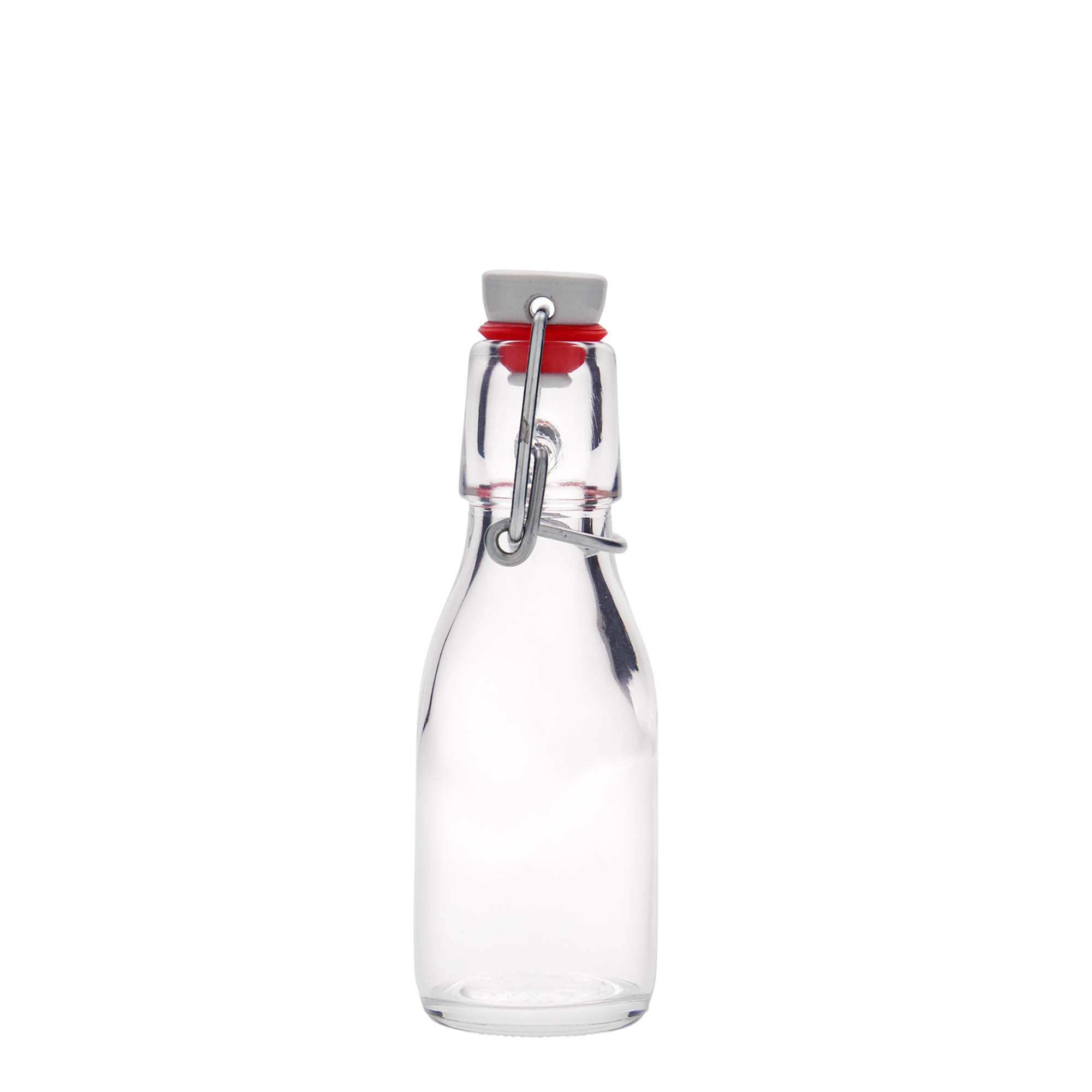 Bottiglia di vetro da 100 ml 'Paul', bocca: chiusura a gancio Bottiglia di vetro da 100 ml 'Paul', bocca: chiusura a gancio
