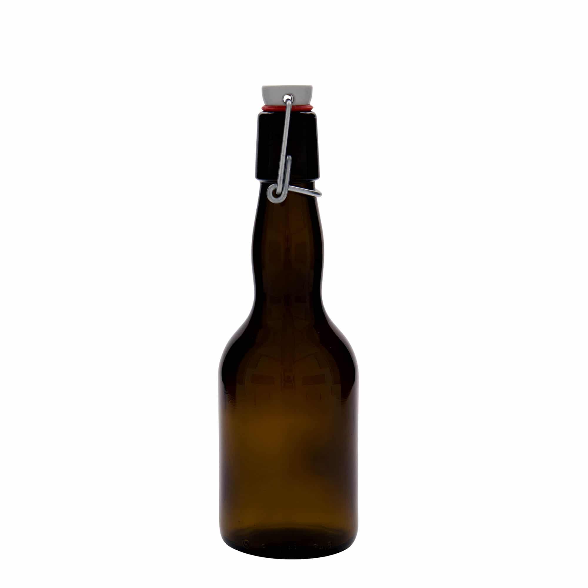 330 ml Bottiglia da birra a collo ondulato, vetro, marrone, imboccatura: tappo meccanico