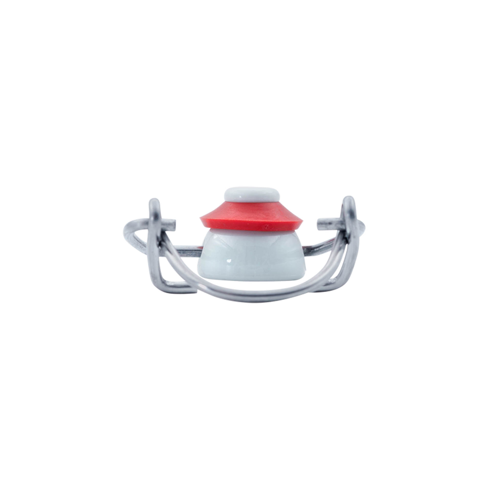 Chiusura a fibbia standard #, plastica, rosso-bianco
