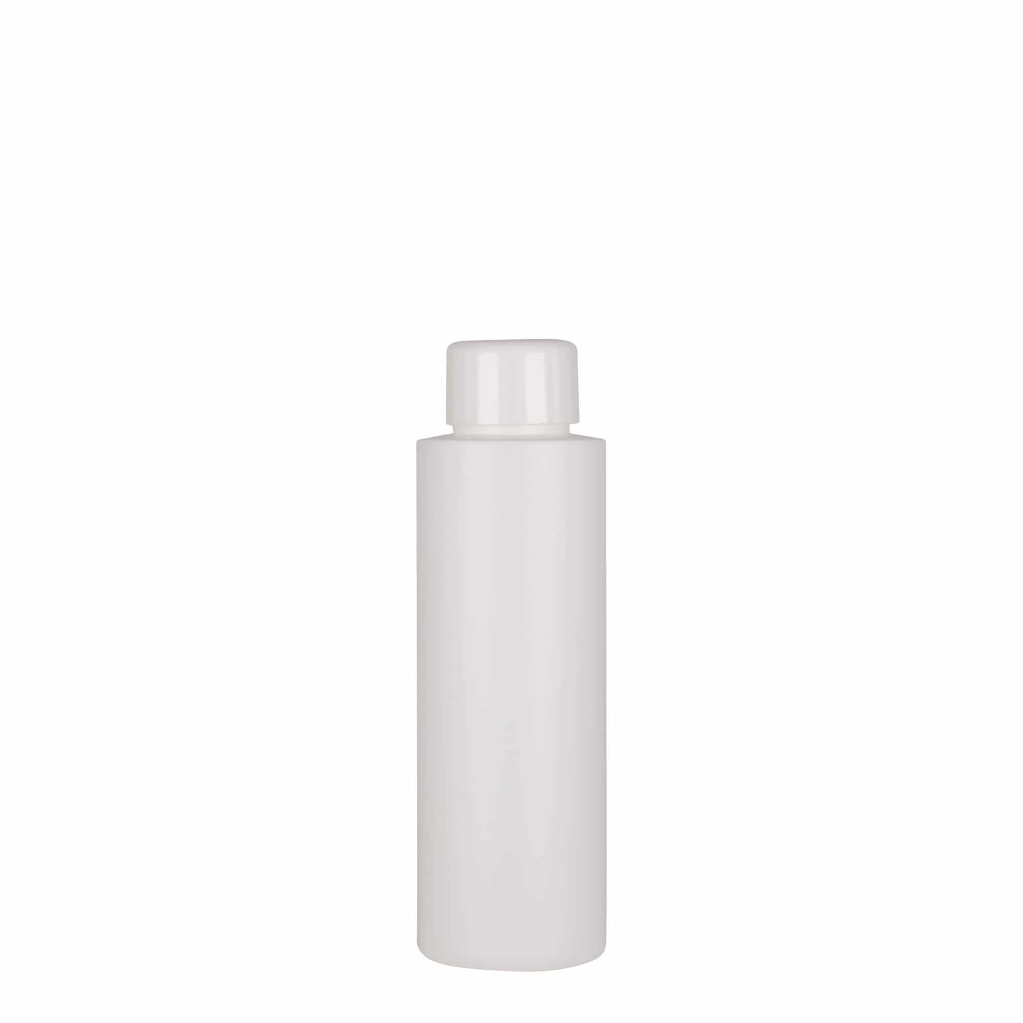 Bottiglia in plastica da 100 ml 'Pipe', HDPE, bianca, bocca: 24/410