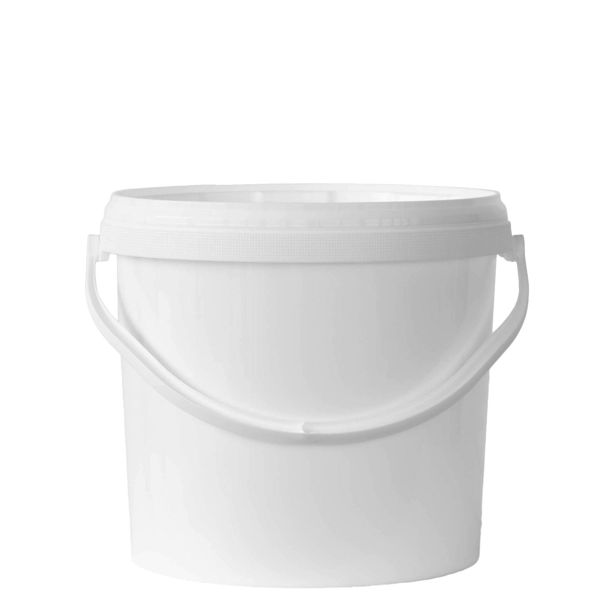 Secchio da 12,5 ml, plastica PP, bianco