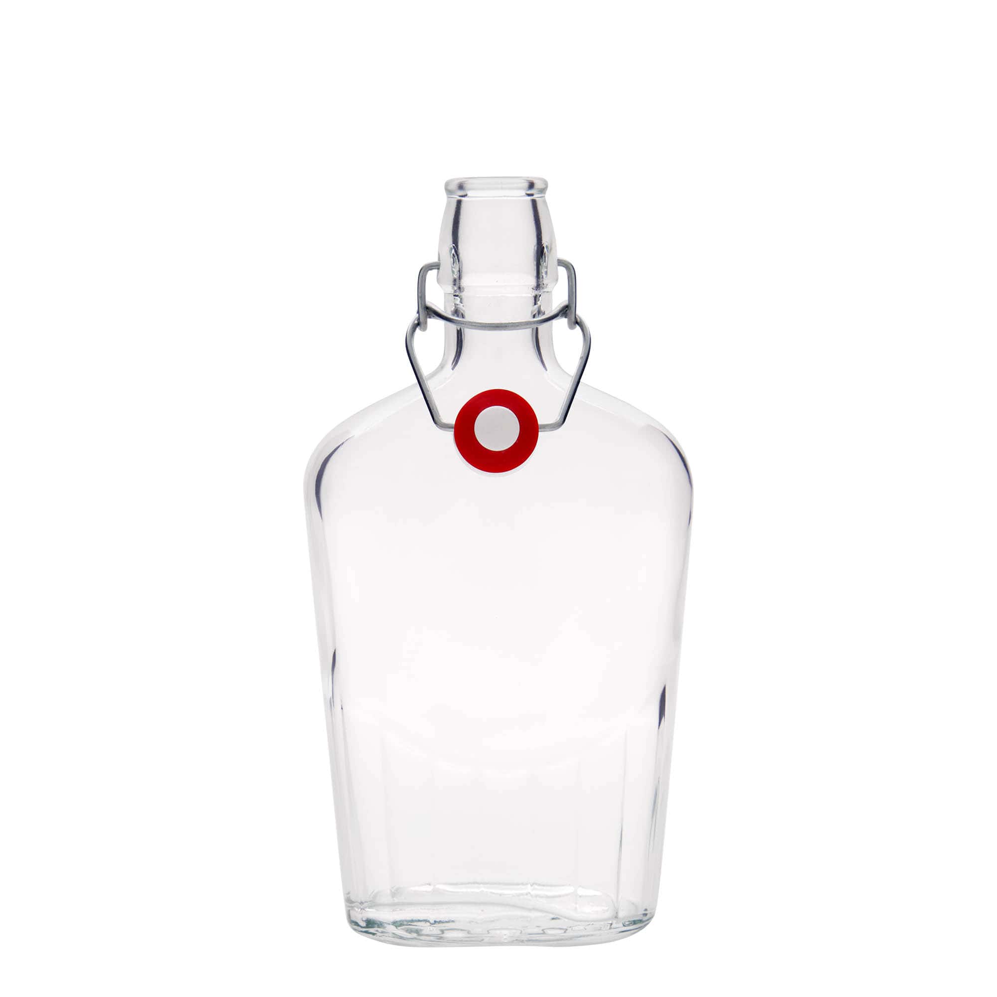 500 ml Bottiglia di vetro 'Fiaschetta', ovale, imboccatura: tappo meccanico