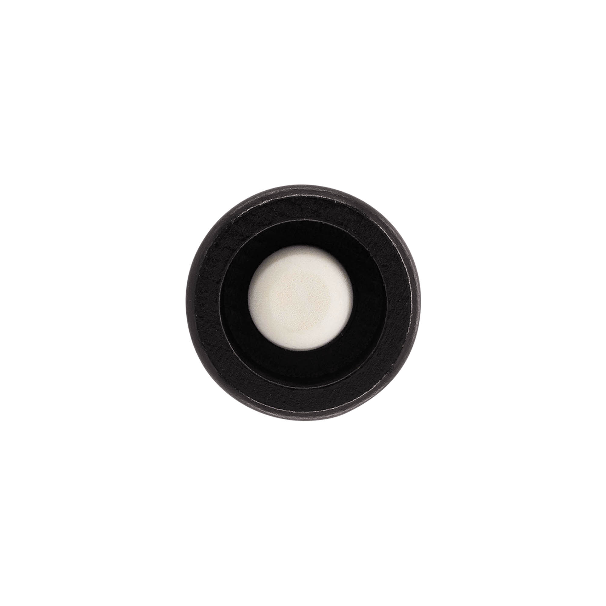Tappo a manico 19 mm "Melone", legno/PE, nero, per bocca: sughero