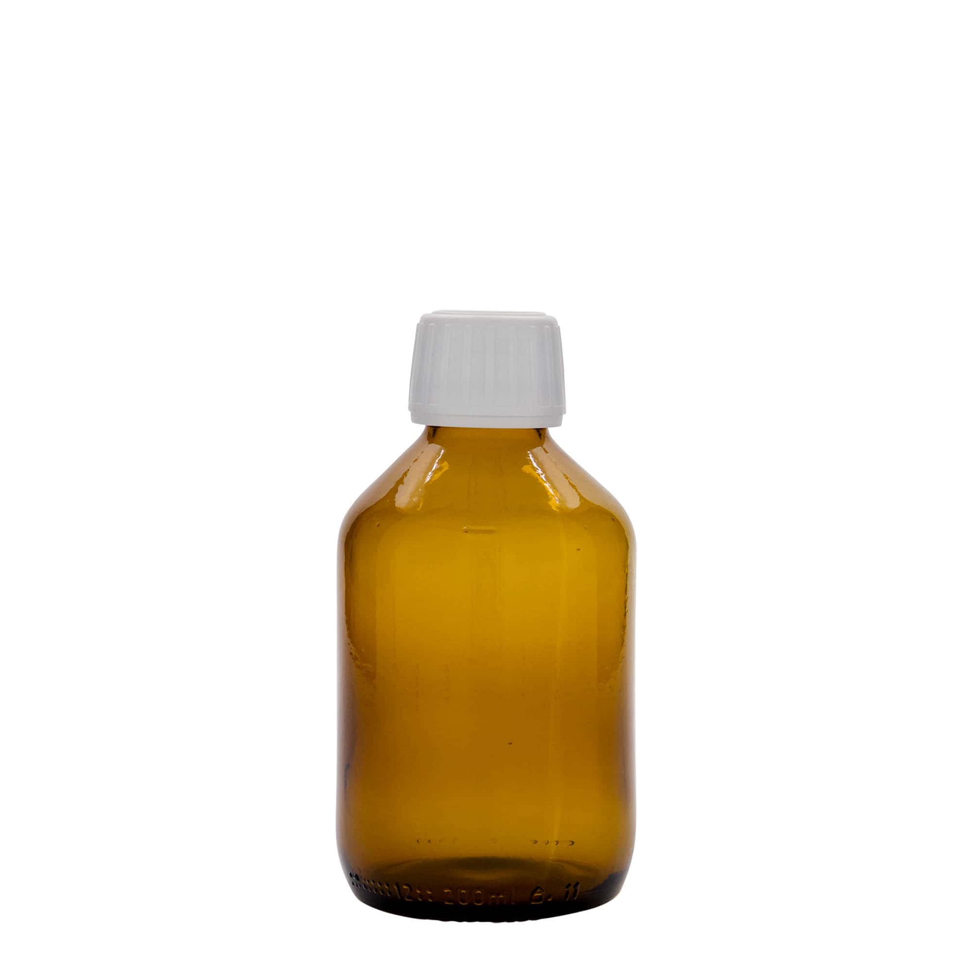 200 ml bottiglia medicinale, marrone, vetro, bocca: PP 28