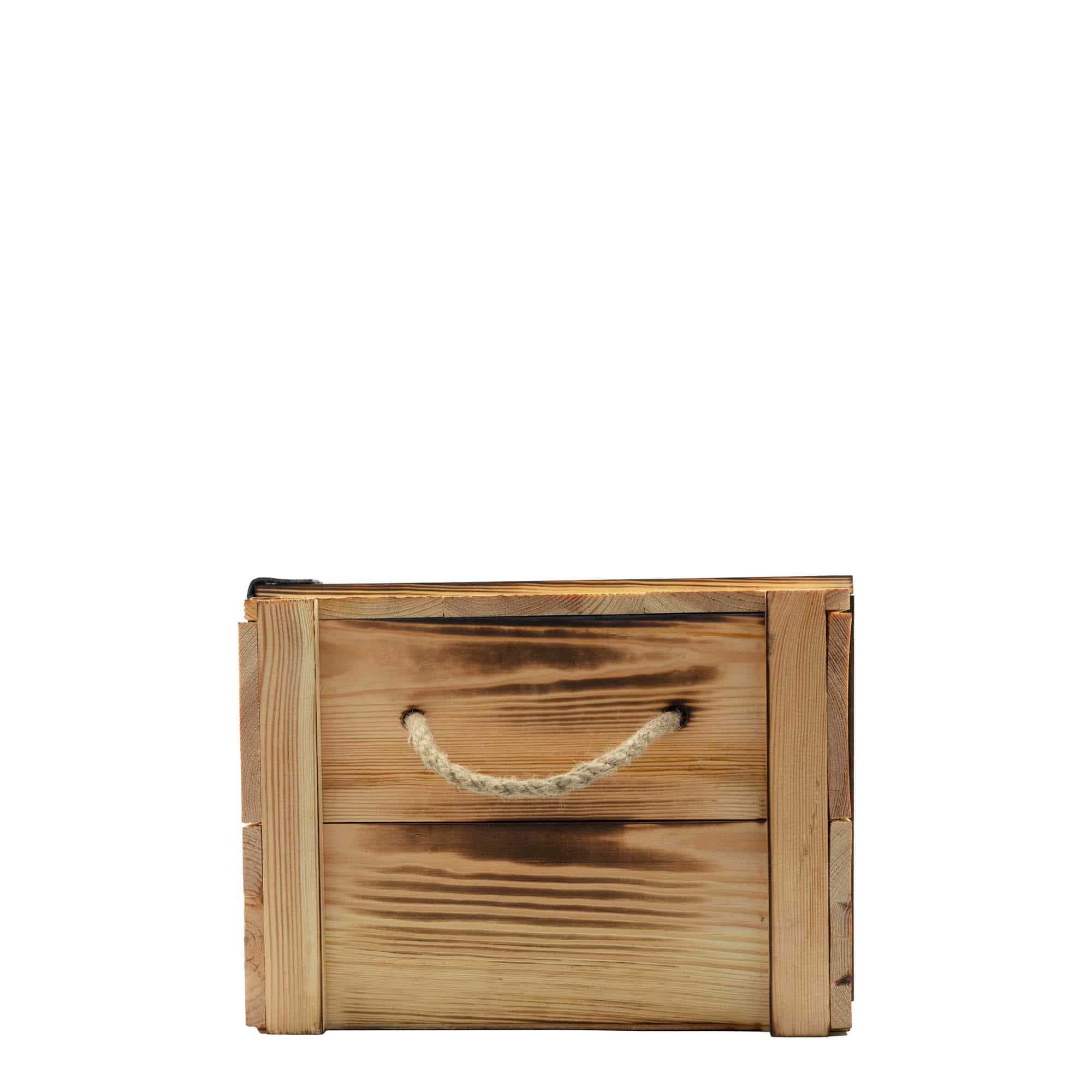 Cassetta per vino per 6 bottiglie, rettangolare, legno, beige
