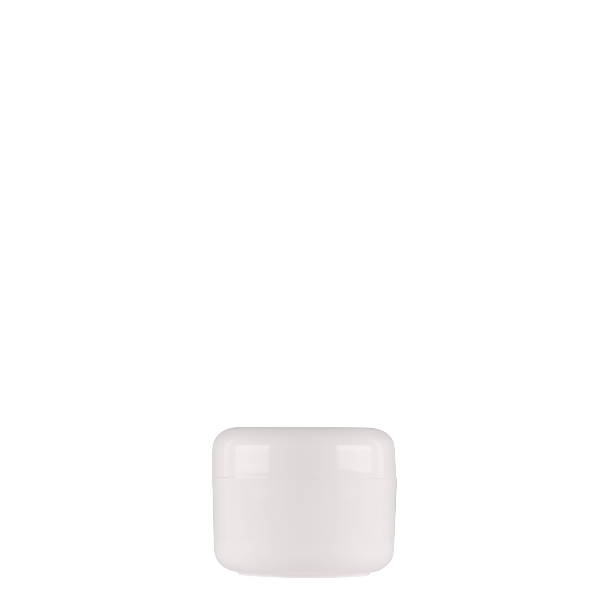 15 ml barattolo in plastica 'Bianca', PP, bianco, bocca: chiusura a vite 15 ml barattolo in plastica 'Bianca', PP, bianco, bocca: chiusura a vite
