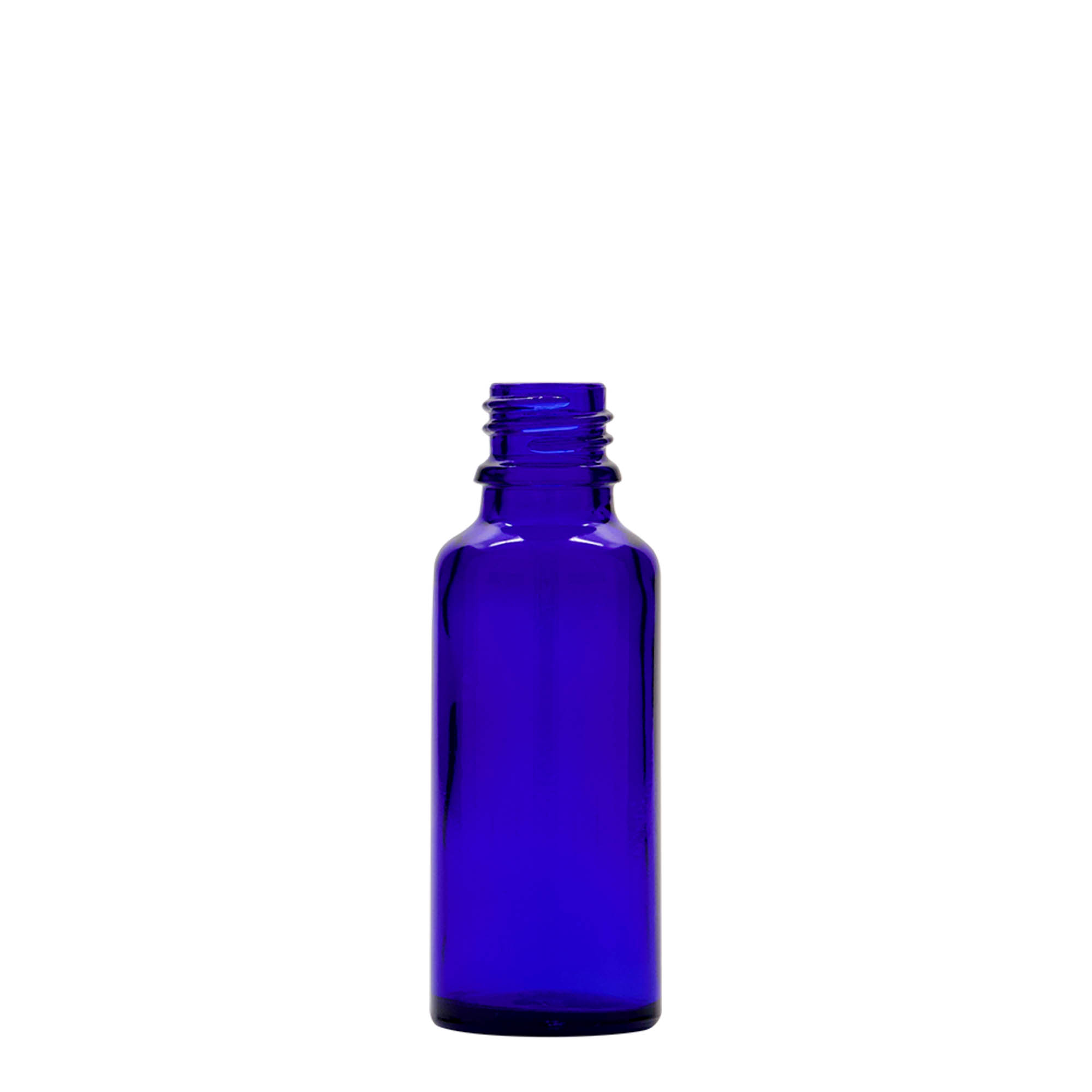 30 ml Flacone con contagocce medicina, vetro, blu reale-rosso, bocca: DIN 18 30 ml Flacone con contagocce medicina, vetro, blu reale-rosso, bocca: DIN 18