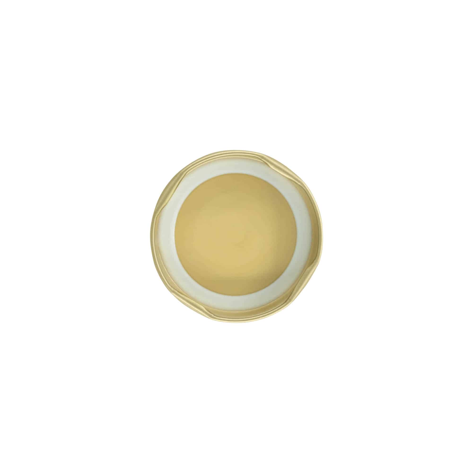 Tappi Twist-Off, lamiera bianca, oro, per bocca: TO 53 Tappi Twist-Off, lamiera bianca, oro, per bocca: TO 53