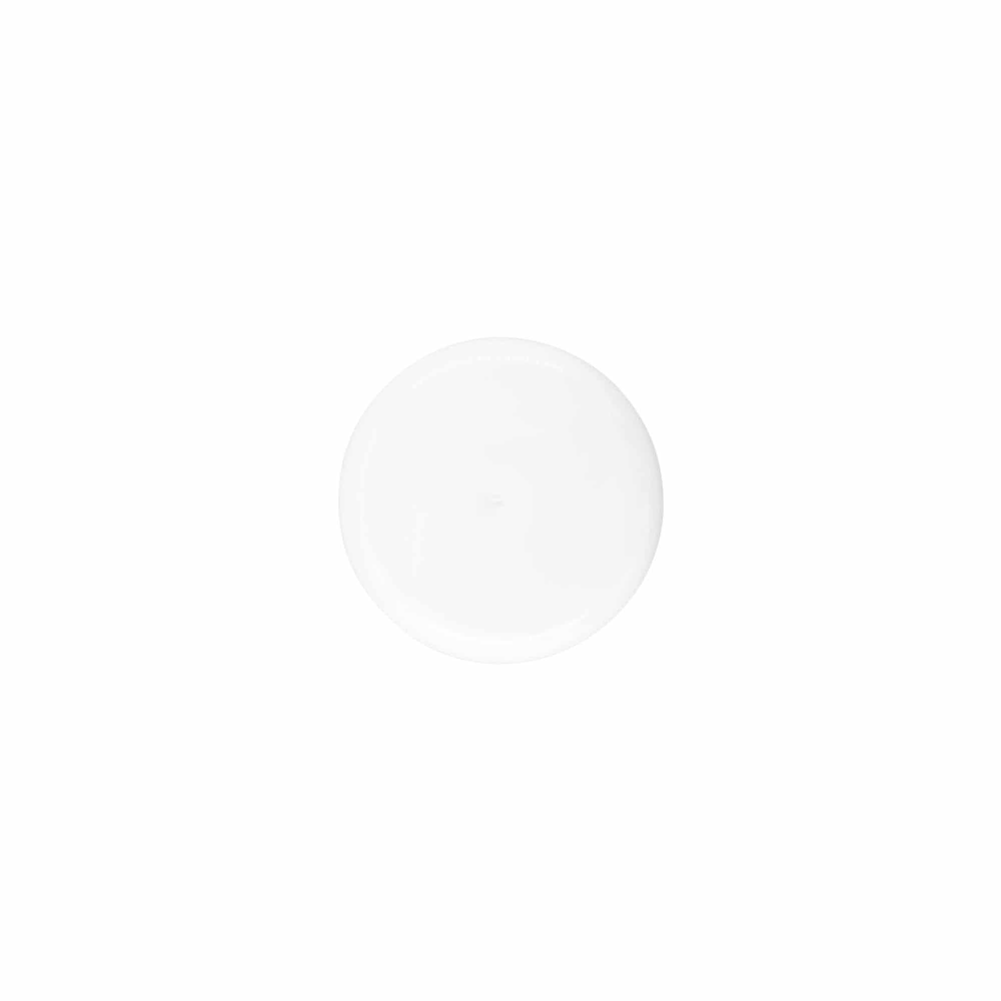 Tappo a vite con inserto riduttore dell'orifizio, plastica PP, bianco, per imboccatura: 24/410