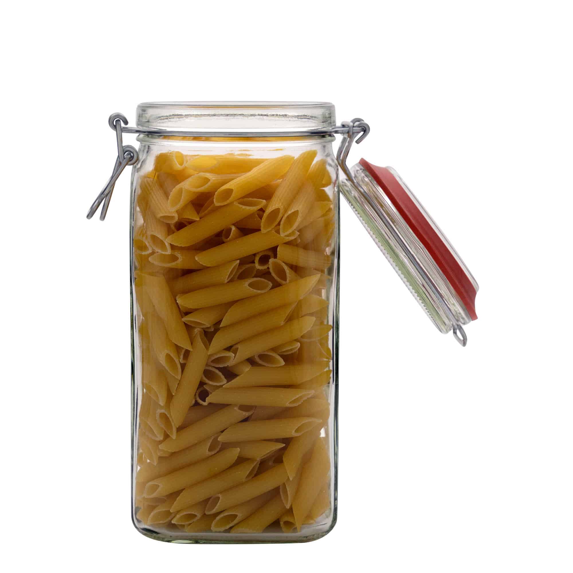 1.540 ml barattolo con chiusura a filo #, quadrato, bocca: chiusura a filo