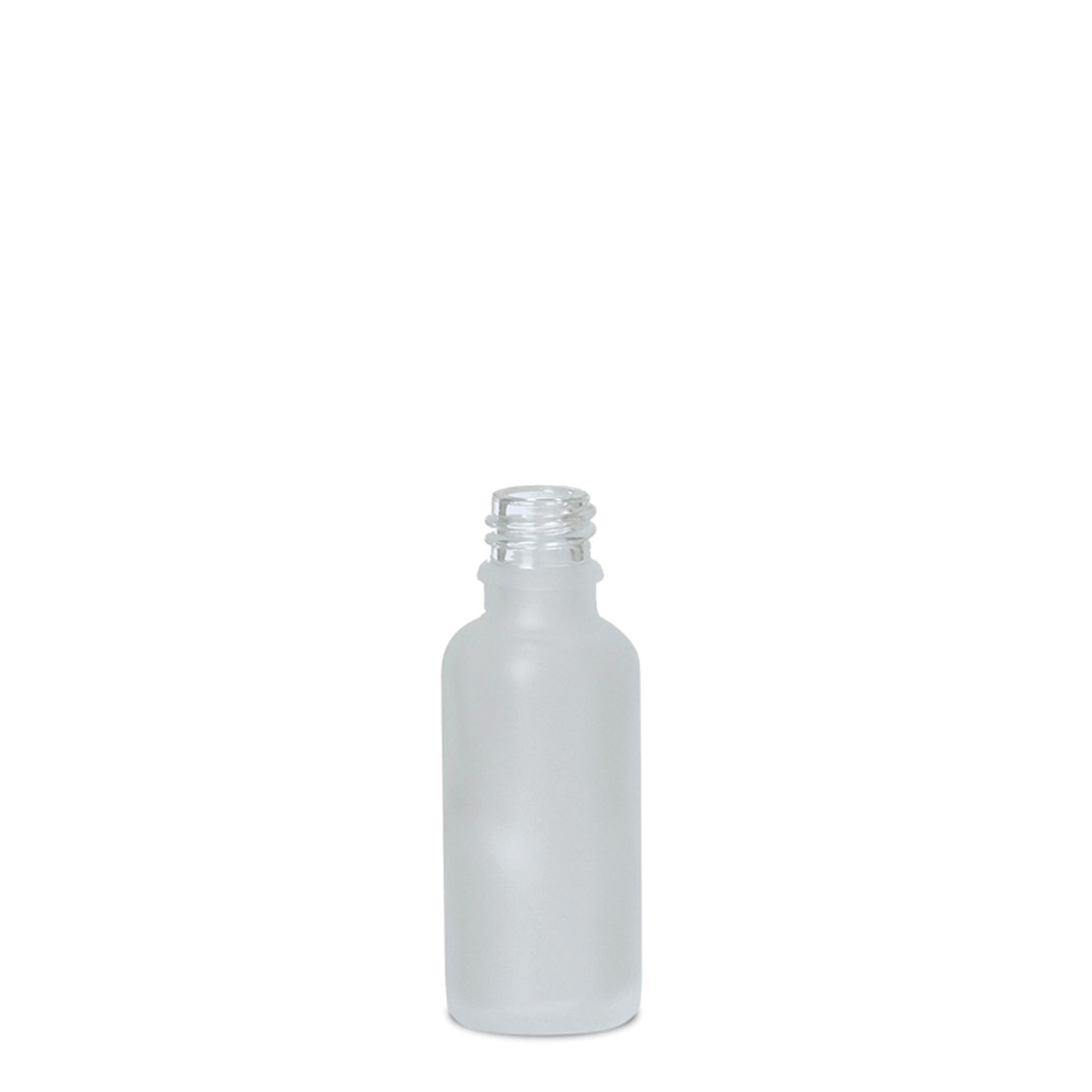 30 ml bottiglia medicinale, vetro, satinato, bocca: DIN 18