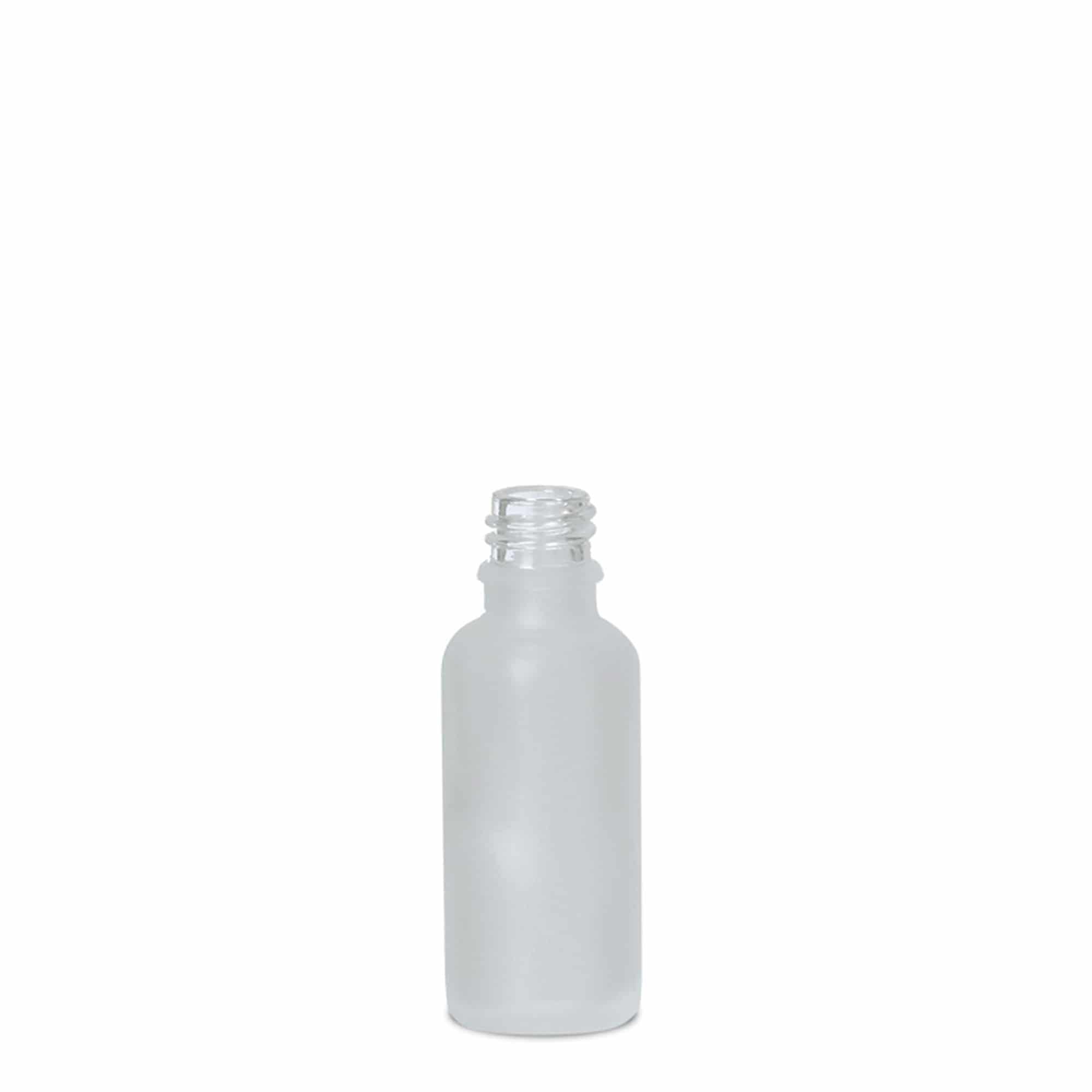 30 ml bottiglia medicinale, vetro, satinato, bocca: DIN 18