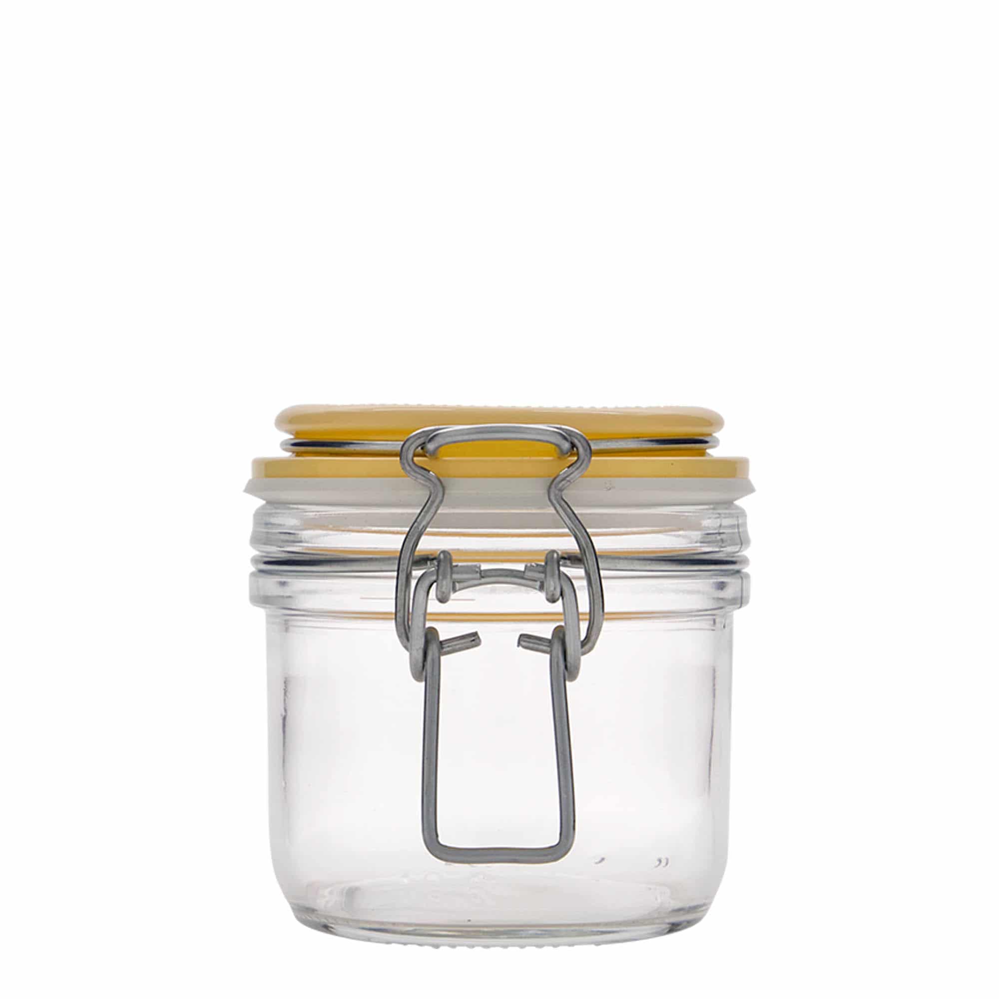 200 ml Barattolo ermetico 'Fido', vetro, giallo, imboccatura: chiusura meccanica 200 ml Barattolo ermetico 'Fido', vetro, giallo, imboccatura: chiusura meccanica