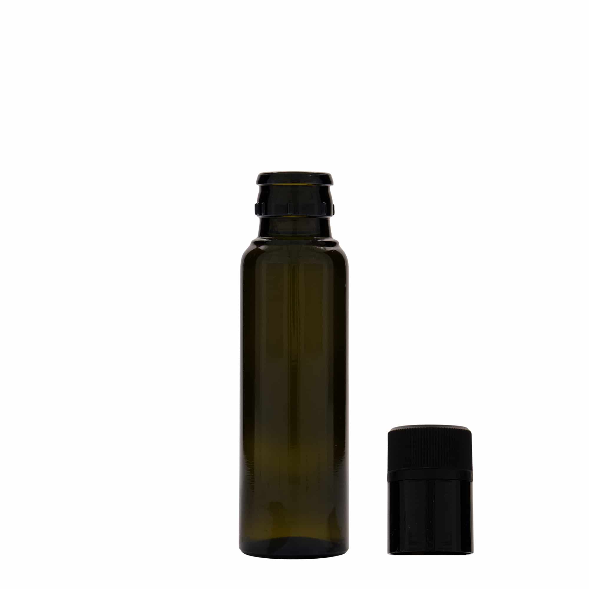 100 ml Bottiglia olio/aceto 'Willy New', vetro, verde antico, imboccatura: DOP