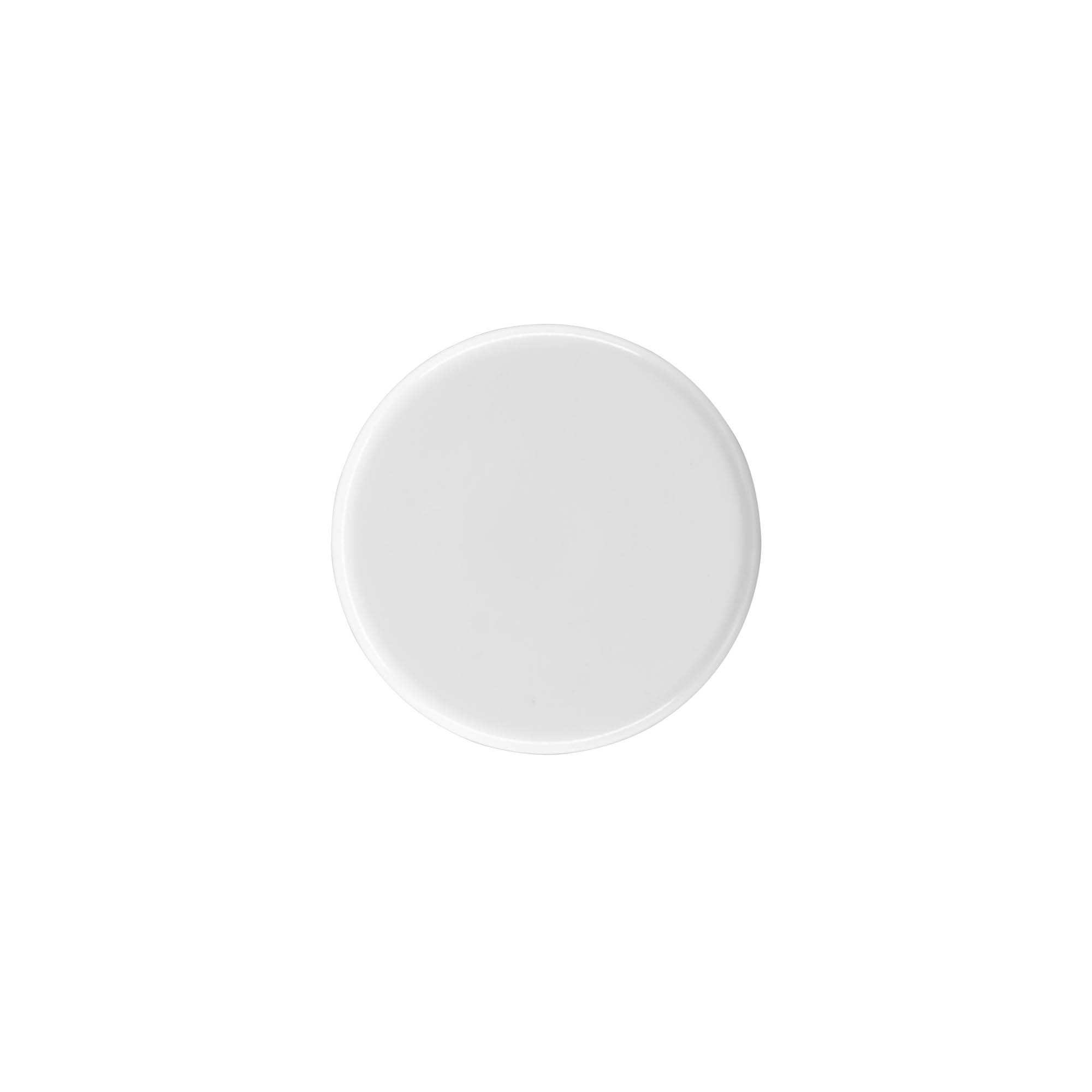 Tappo a vite per bottiglia rotonda con inserto a siringa, plastica PE, bianco, per bocca: DIN 25