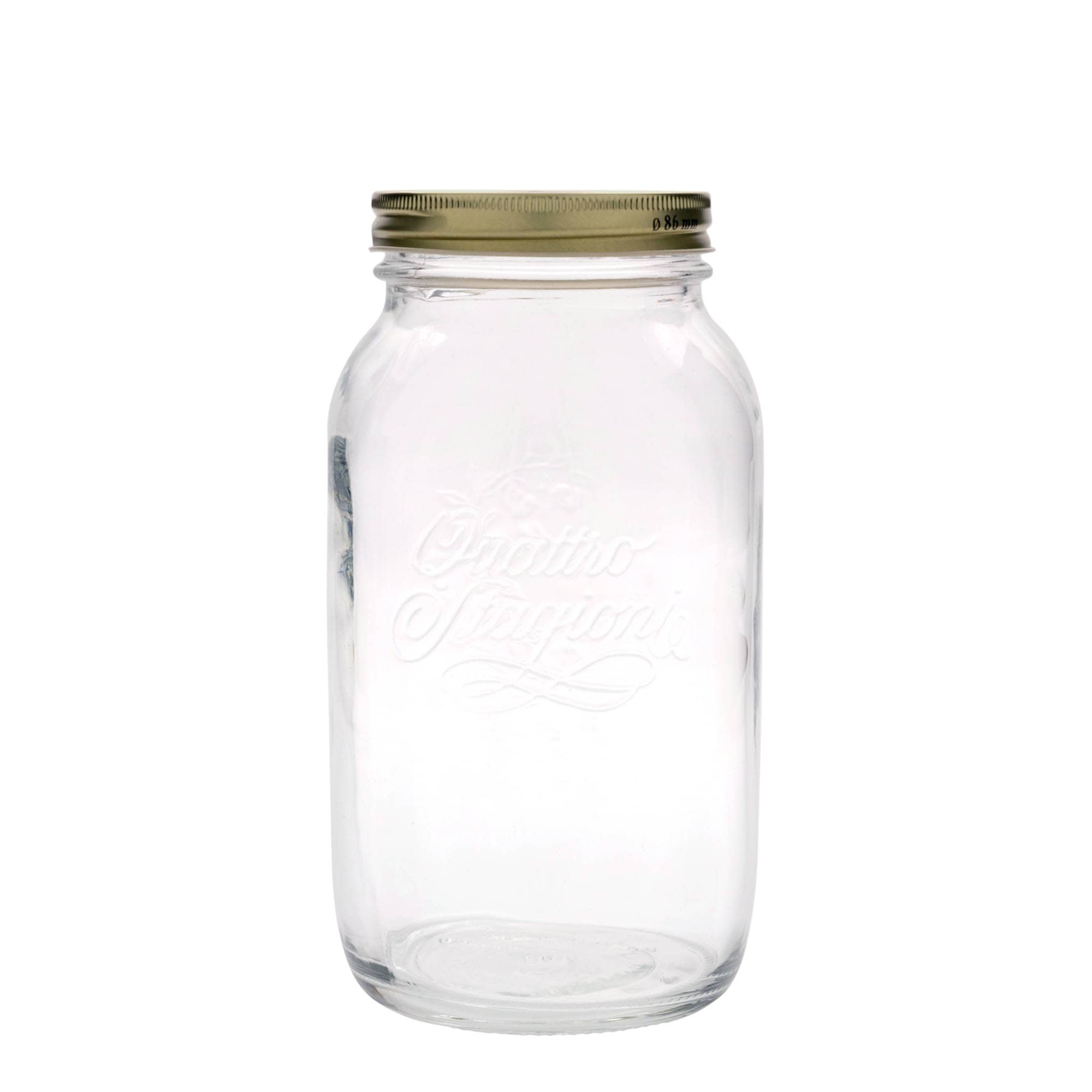 1.500 ml vaso di vetro 'Quattro Stagioni', apertura: chiusura a vite