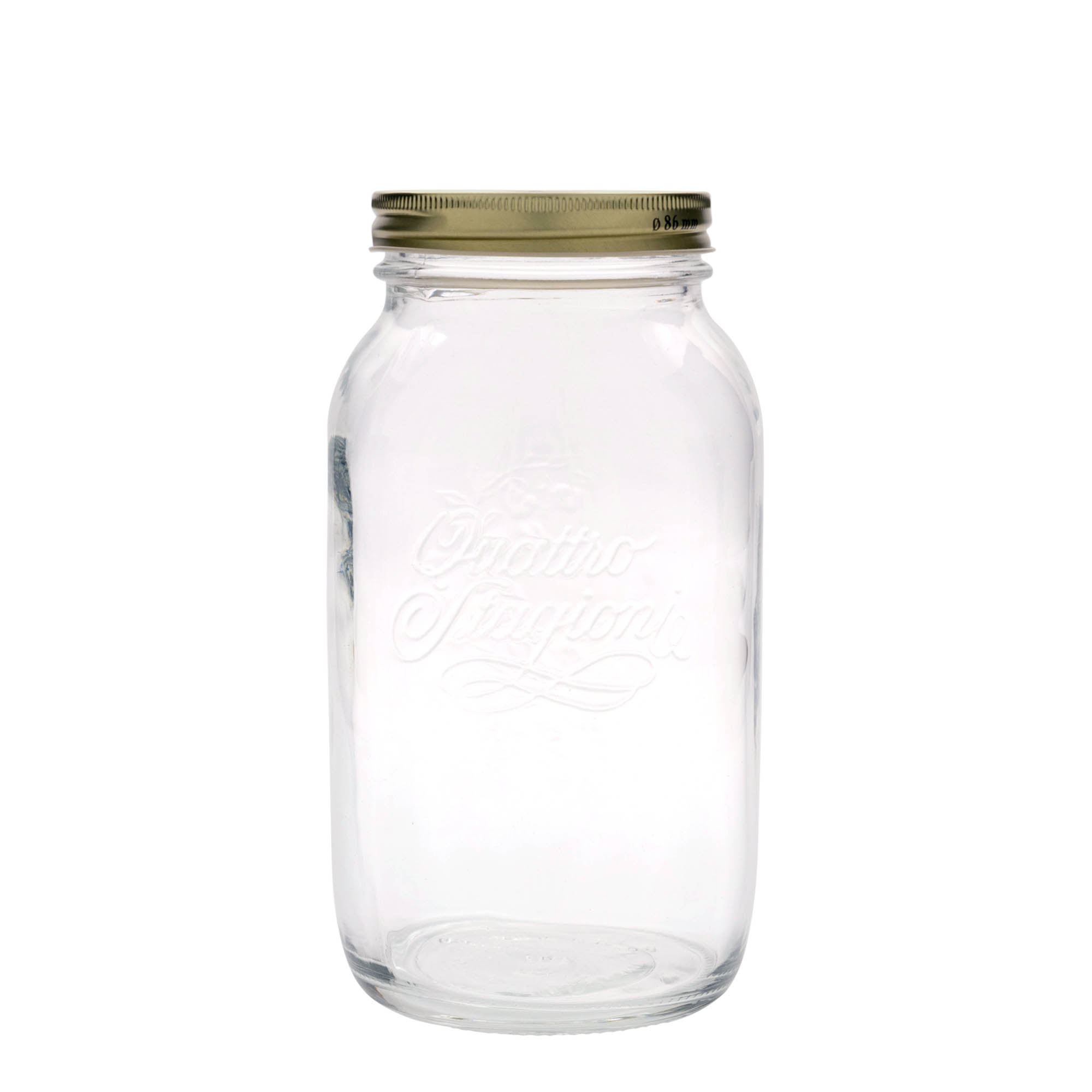 1.500 ml vaso di vetro 'Quattro Stagioni', apertura: chiusura a vite