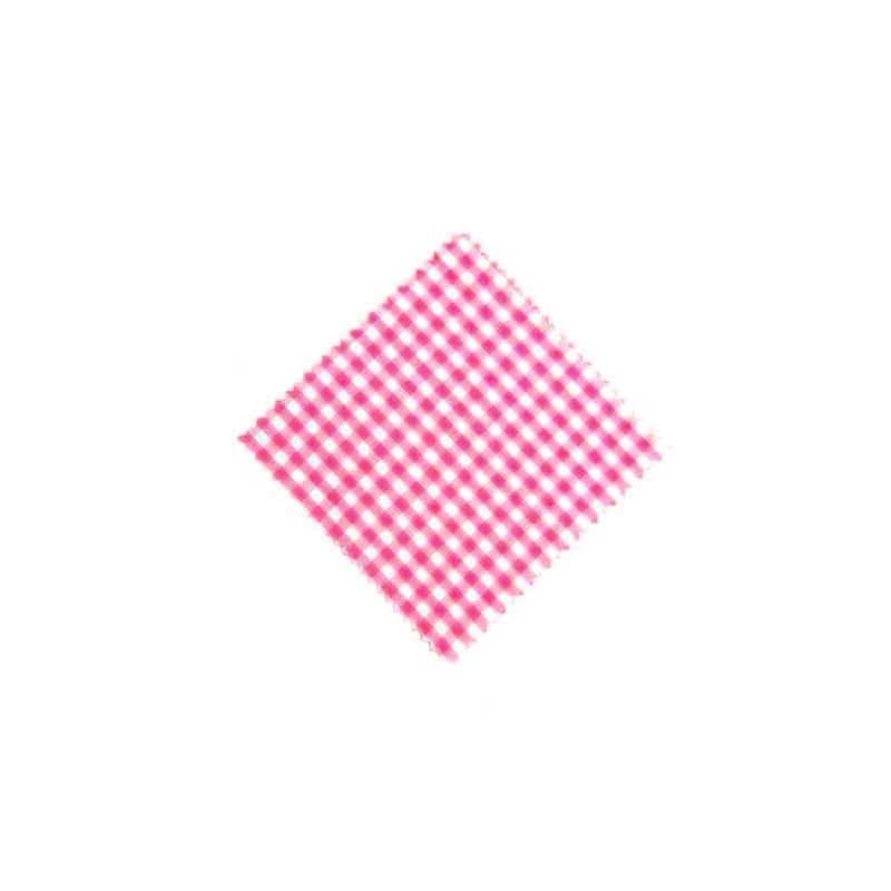 Copri vasetti in stoffa a quadretti 12x12, quadrati, tessuto, rosa, imboccatura: TO38-TO53