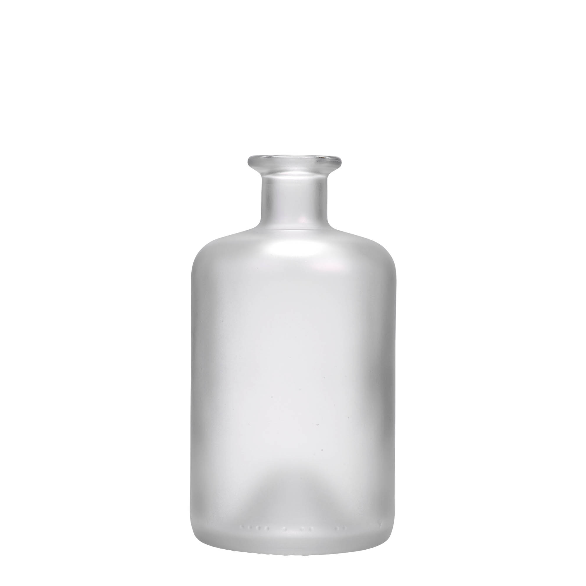 500 ml Bottiglia da farmacia, vetro, effetto ghiaccio, imboccatura: fascetta 500 ml Bottiglia da farmacia, vetro, effetto ghiaccio, imboccatura: fascetta