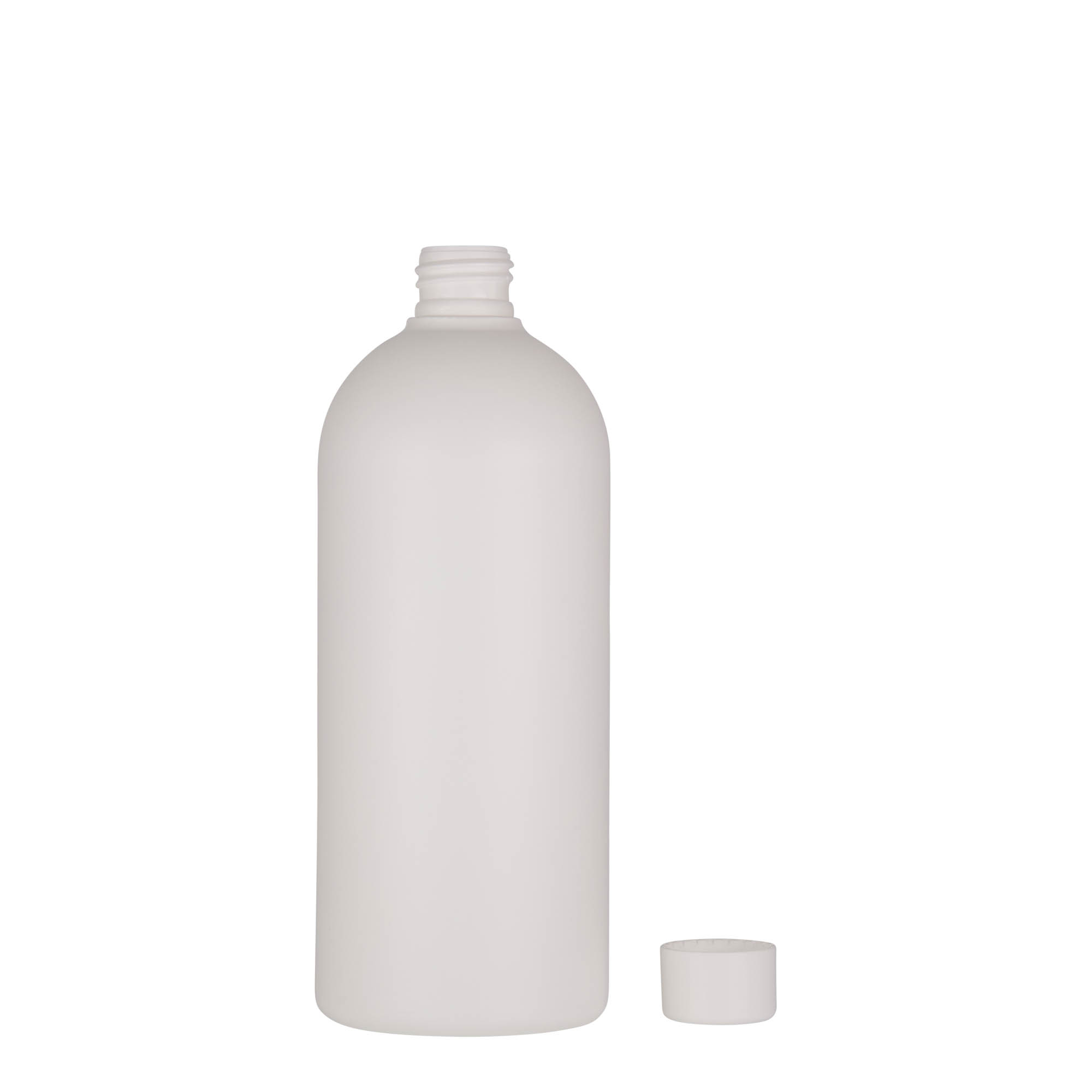 Bottiglia in plastica da 500 ml 'Tuffy', HDPE, bianca, bocca: 24/410