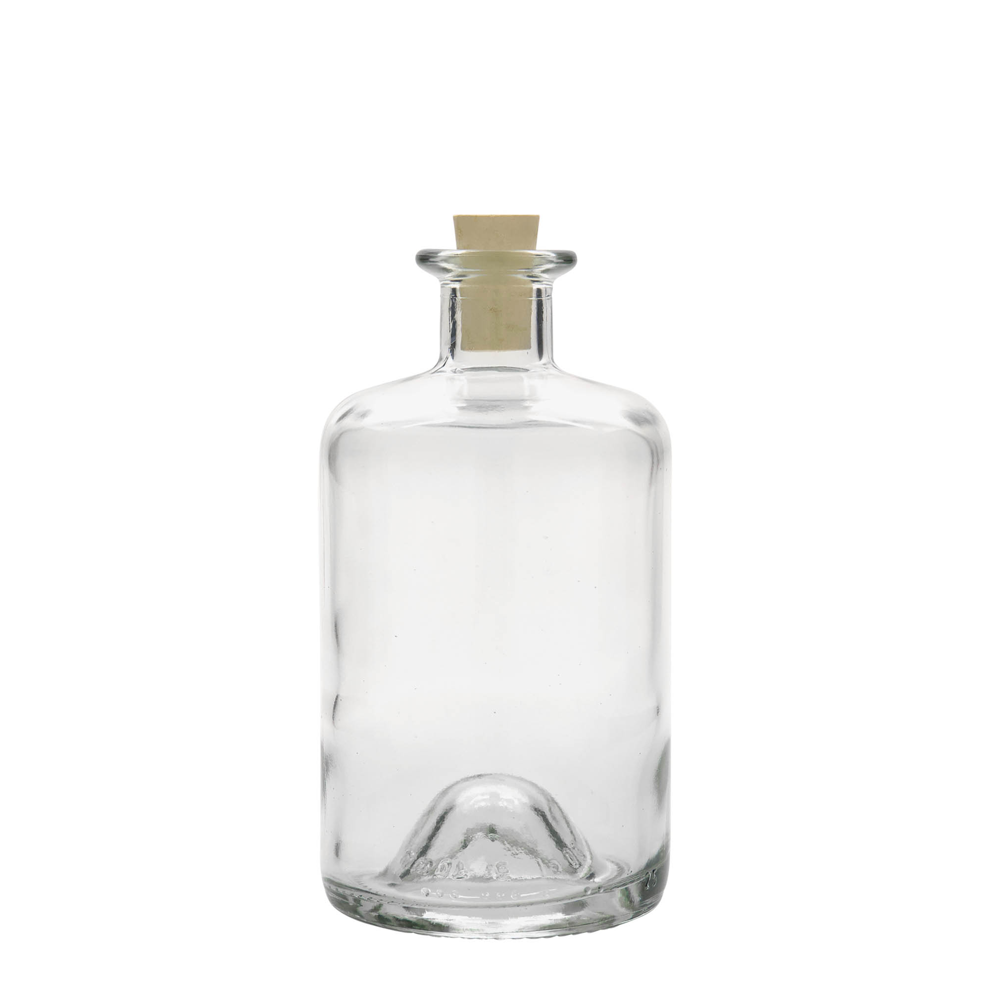 Bottiglia in vetro da 500 ml da farmacista, bocca: tappo di sughero Bottiglia in vetro da 500 ml da farmacista, bocca: tappo di sughero