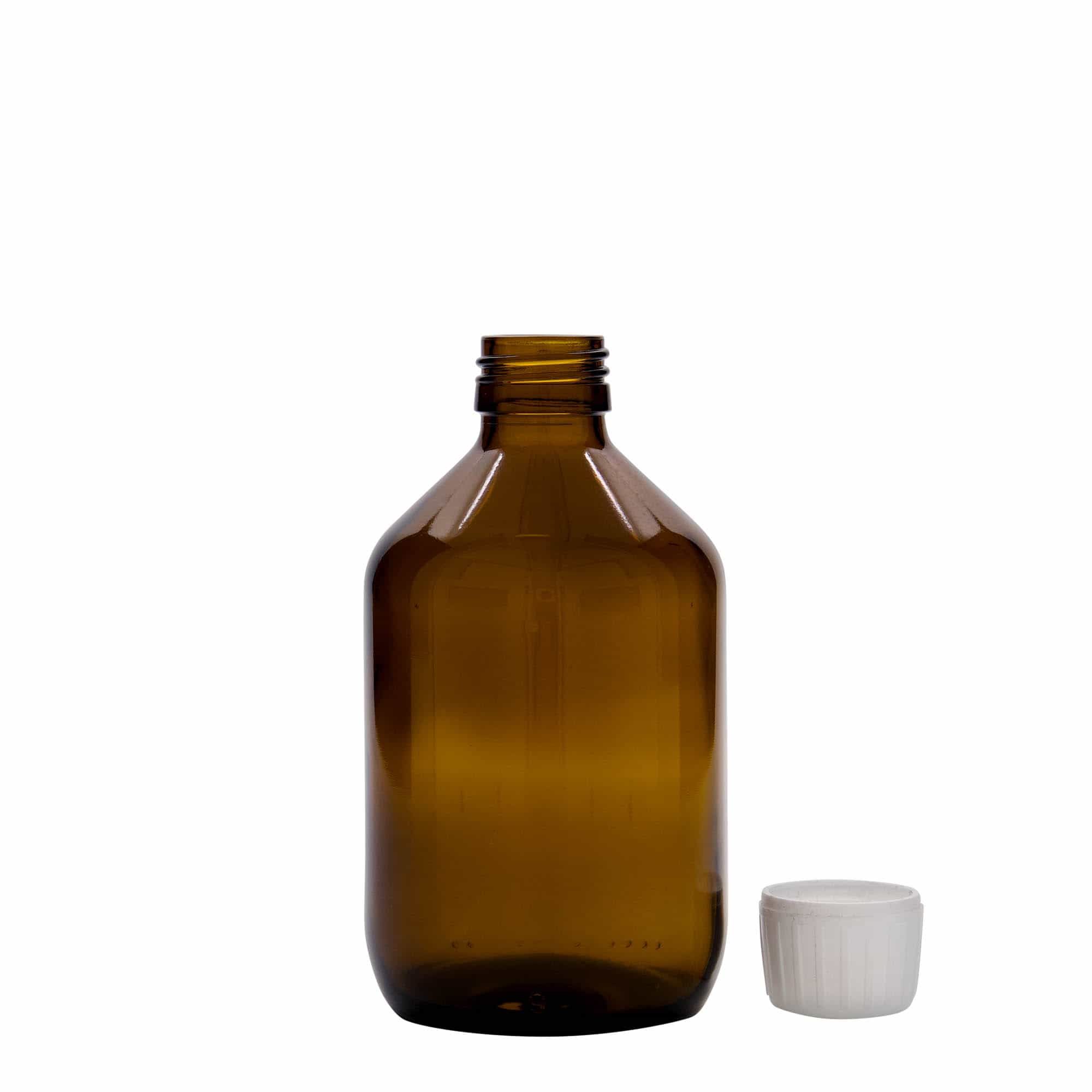 300 ml, Bottiglia farmaceutica, marrone, vetro, imboccatura: PP 28