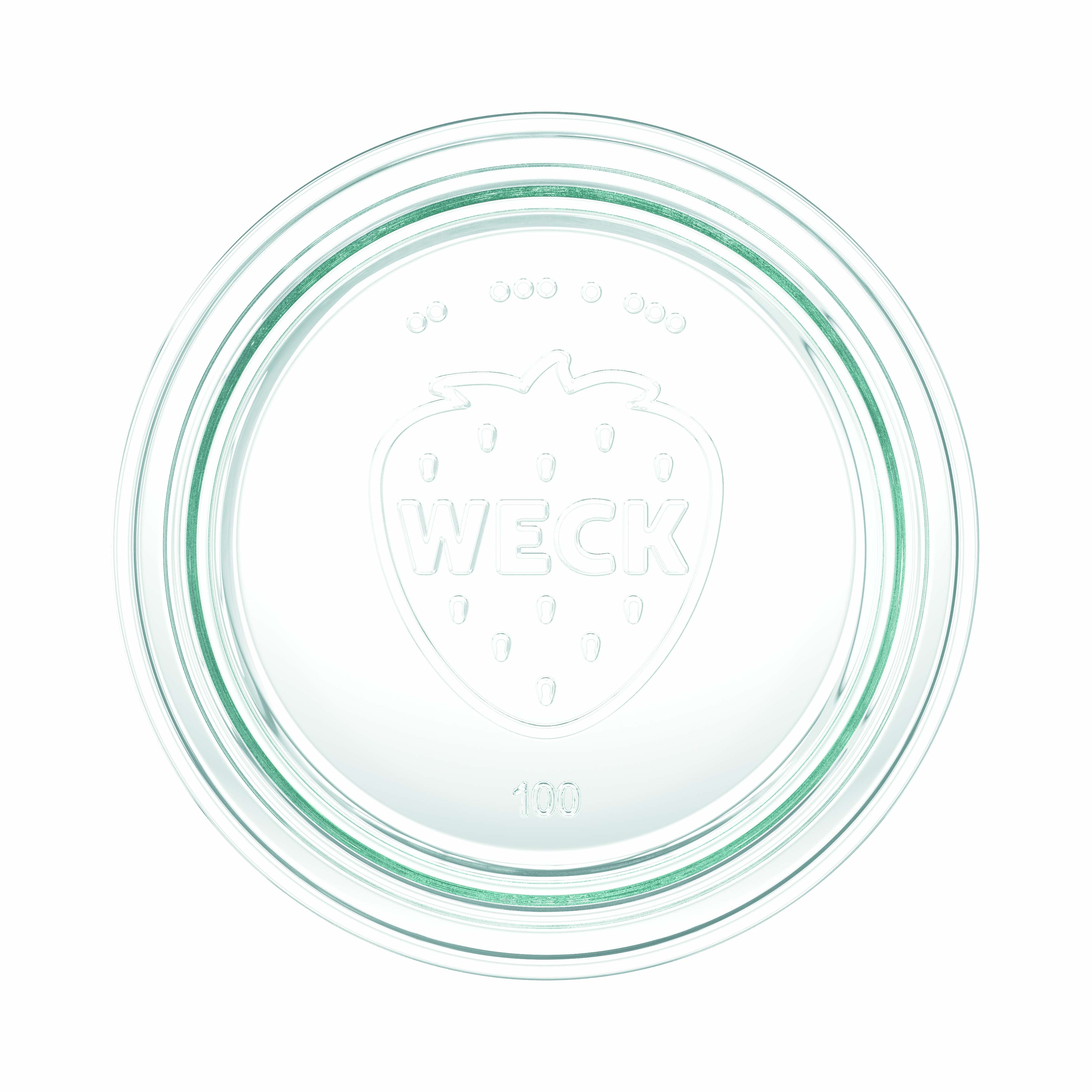 6x 580 ml vaso WECK a bocca larga con coperchio in vetro RR 100