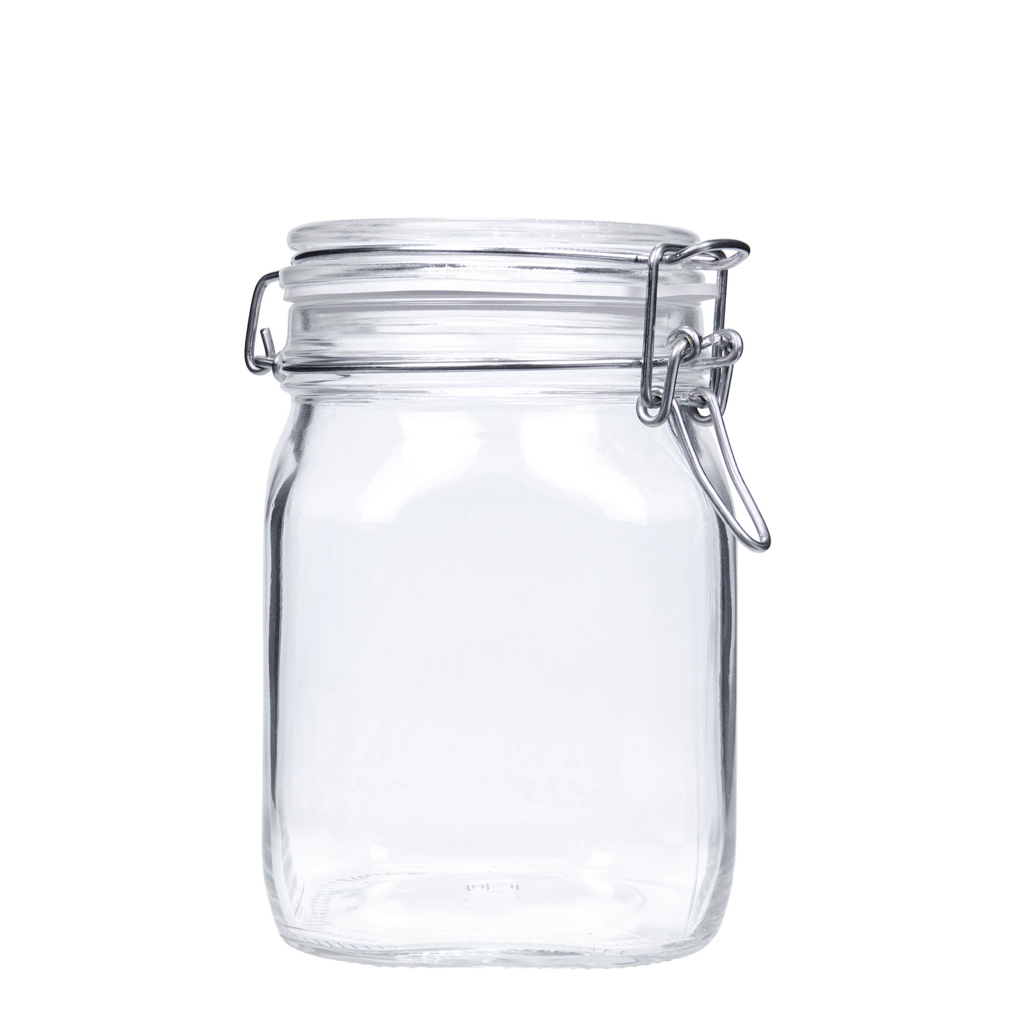 1.000 ml barattolo a chiusura ermetica con gancio 'Fido', quadrato, bocca: chiusura a gancio 1.000 ml barattolo a chiusura ermetica con gancio 'Fido', quadrato, bocca: chiusura a gancio