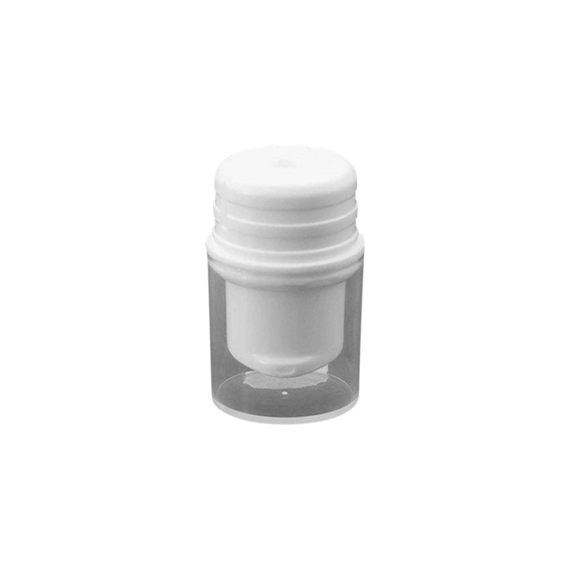 Dispenser a pompa Airless 'Nano', plastica PP, bianco