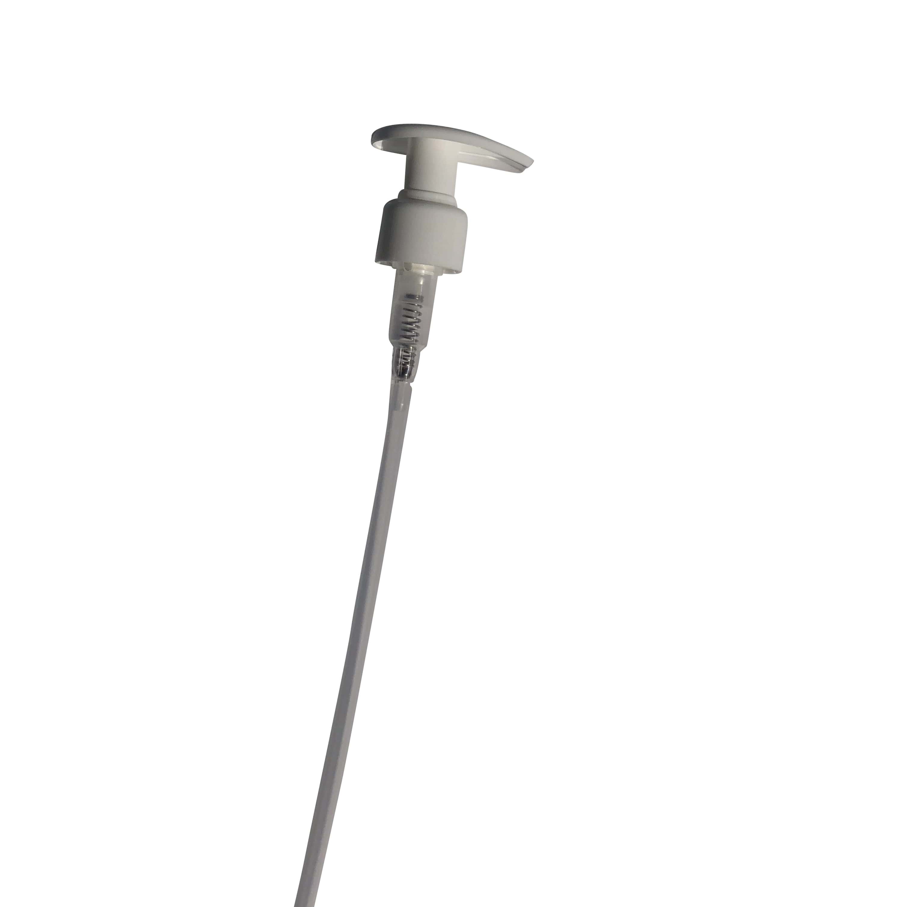 Tappo a vite dispenser a pompa, plastica PP, bianca, per imboccatura: GPI 24/410 Tappo a vite dispenser a pompa, plastica PP, bianca, per imboccatura: GPI 24/410