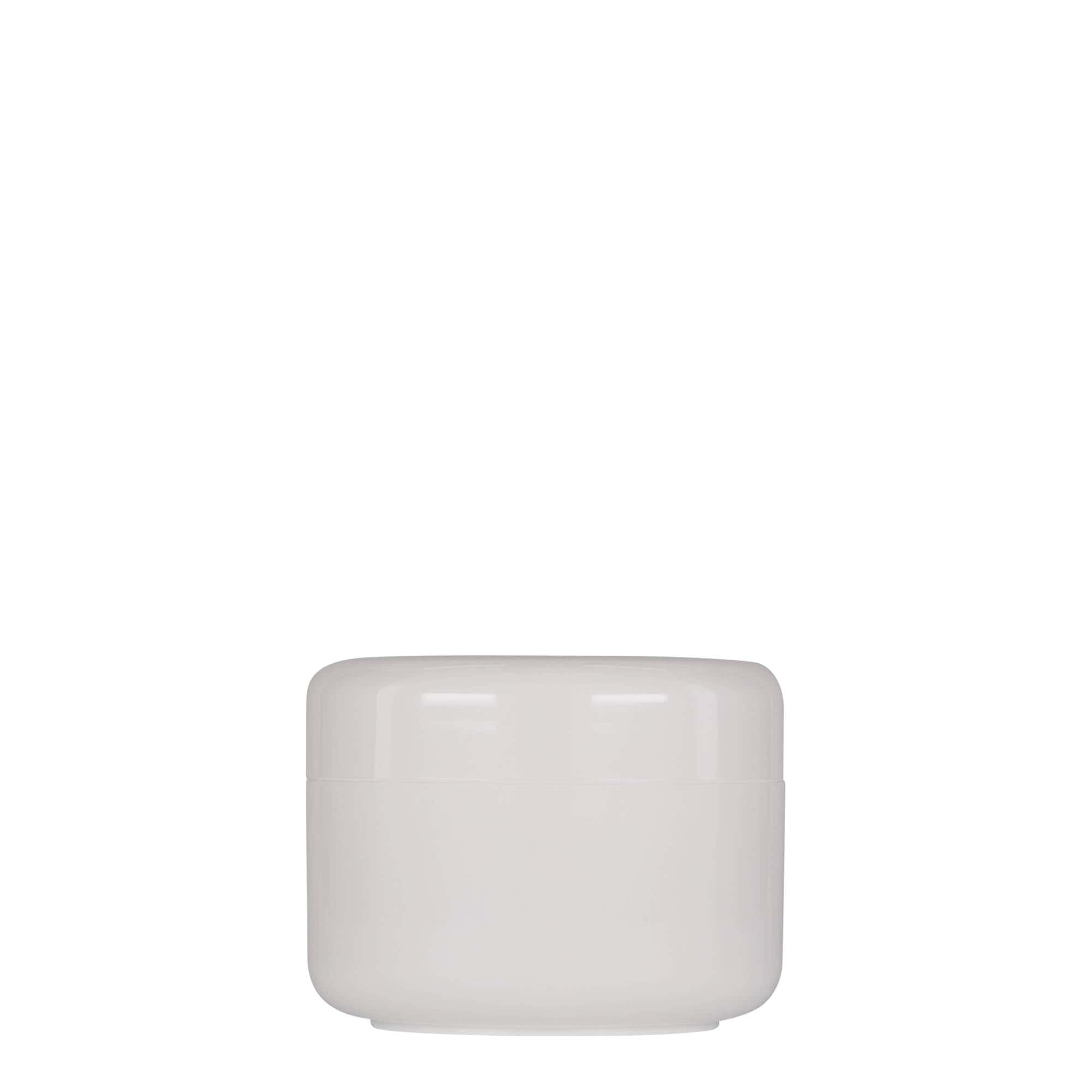 100 ml barattolo in plastica 'Bianca', PP, bianco, apertura: chiusura a vite