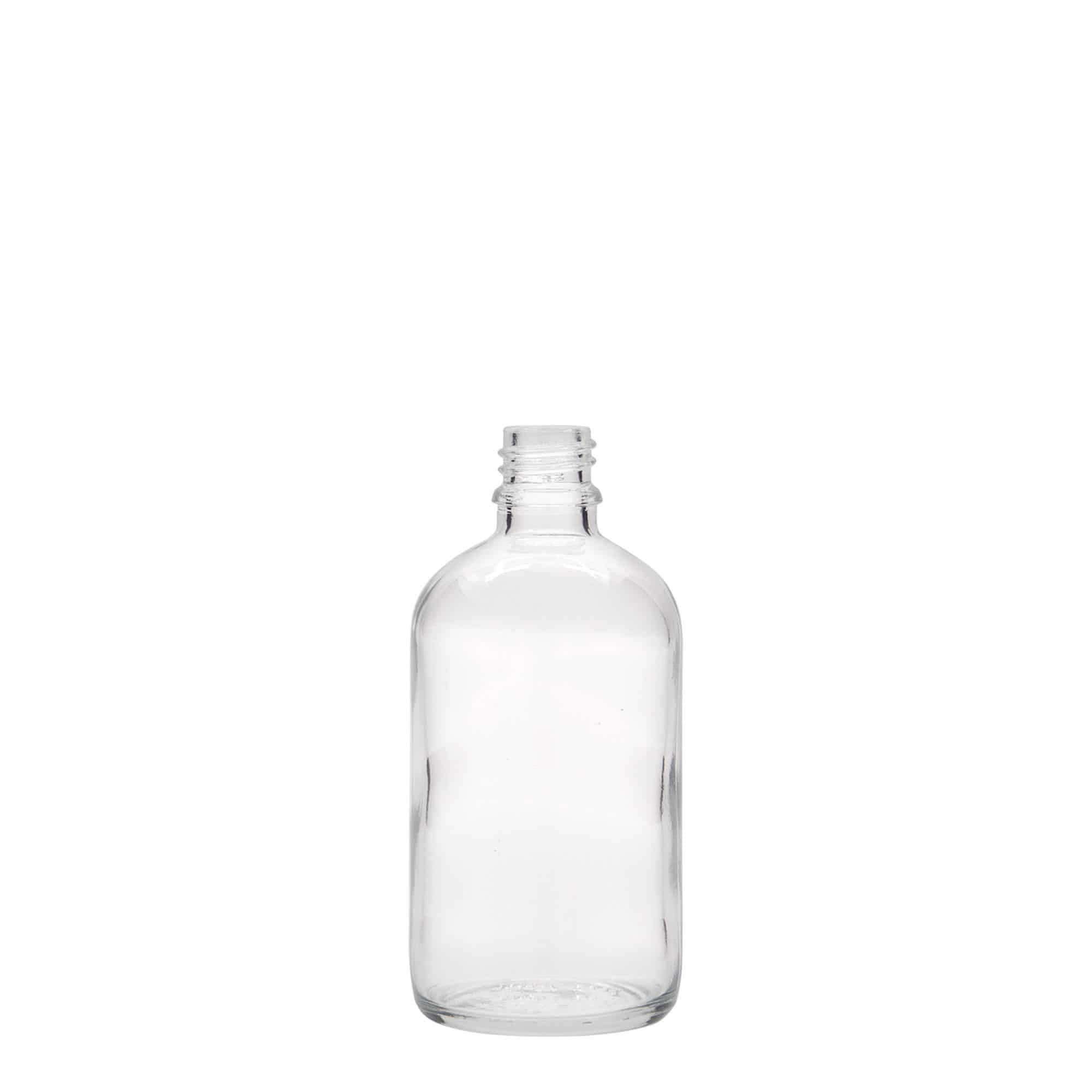 100 ml flacone medico, vetro, bocca: DIN 18