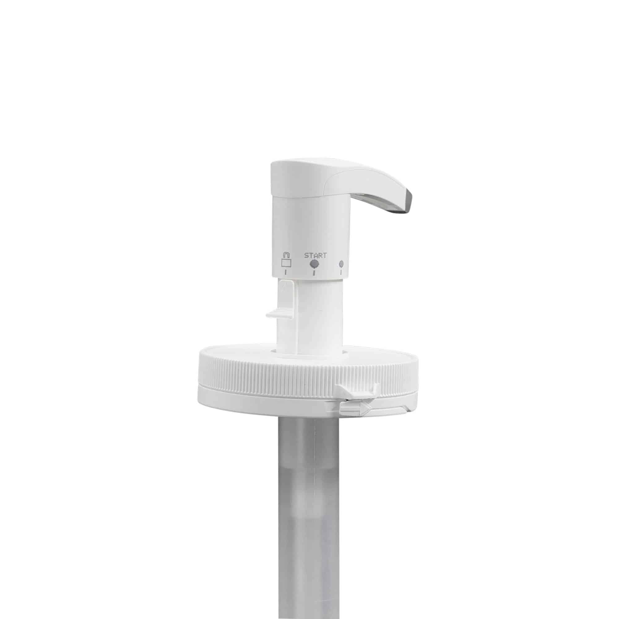 Tappo dosatore a pompa dispenser 655 ml 'Securibox', plastica PE, bianca, per imboccatura: a vite