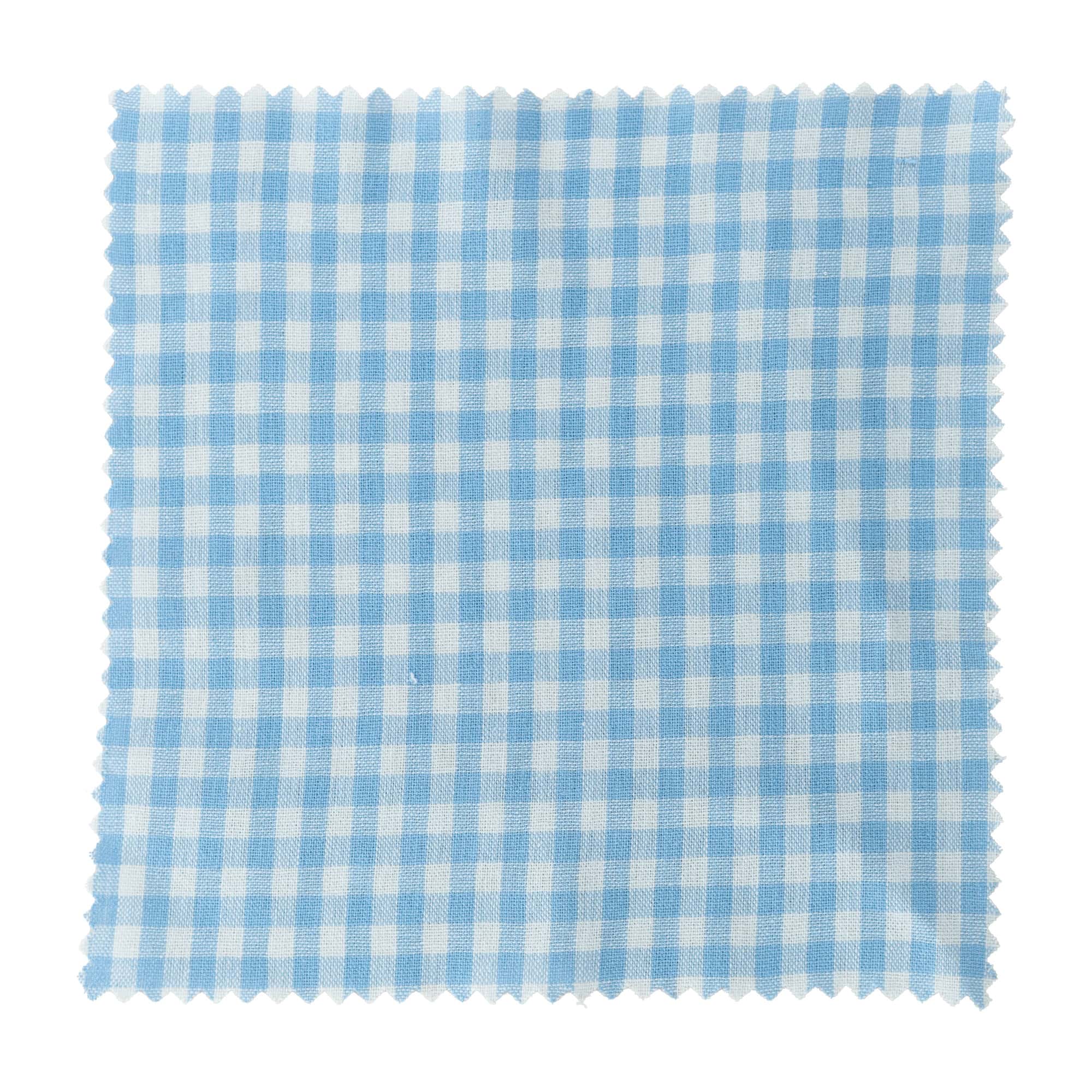 Copri vasetti in stoffa a quadretti 15x15, quadrati, tessuto, azzurro, imboccatura: TO58-TO82 Copri vasetti in stoffa a quadretti 15x15, quadrati, tessuto, azzurro, imboccatura: TO58-TO82