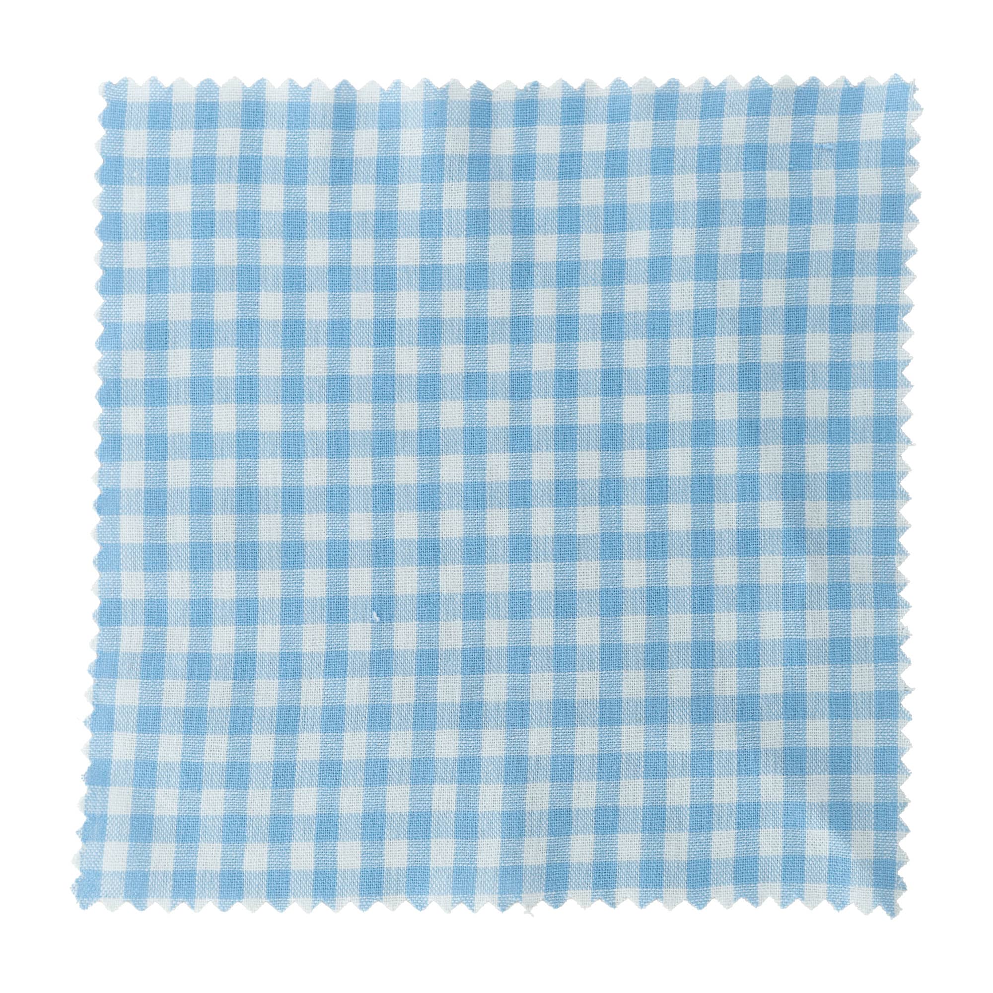 Tovaglietta quadrata a quadretti 15x15, tessuto, azzurro chiaro, bocca: TO58-TO82