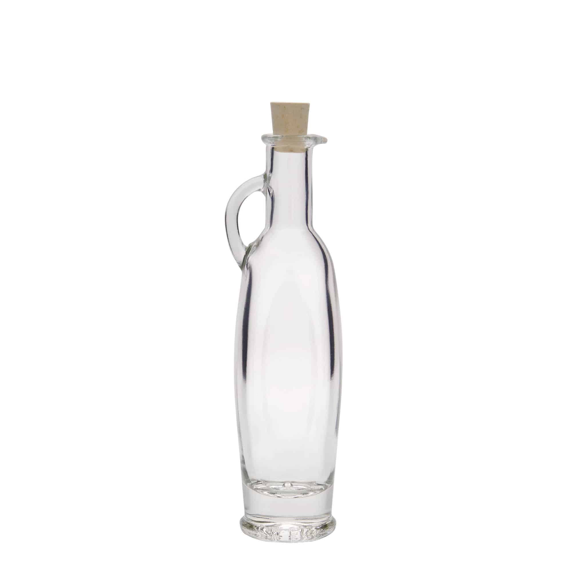 Bottiglia di vetro da 100 ml 'Eleganta', ovale, bocca: tappo in sughero