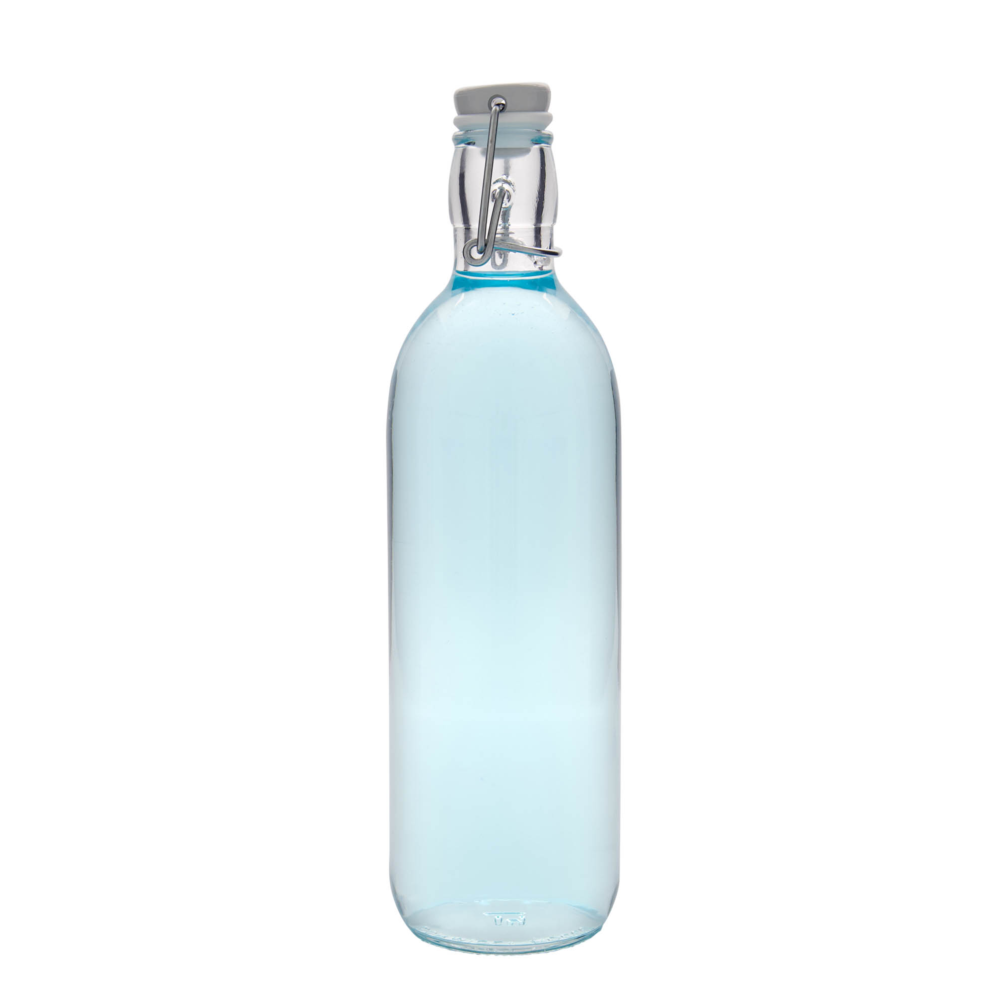 Bottiglia di vetro da 1.000 ml 'Emilia', bocca: chiusura a gancio Bottiglia di vetro da 1.000 ml 'Emilia', bocca: chiusura a gancio