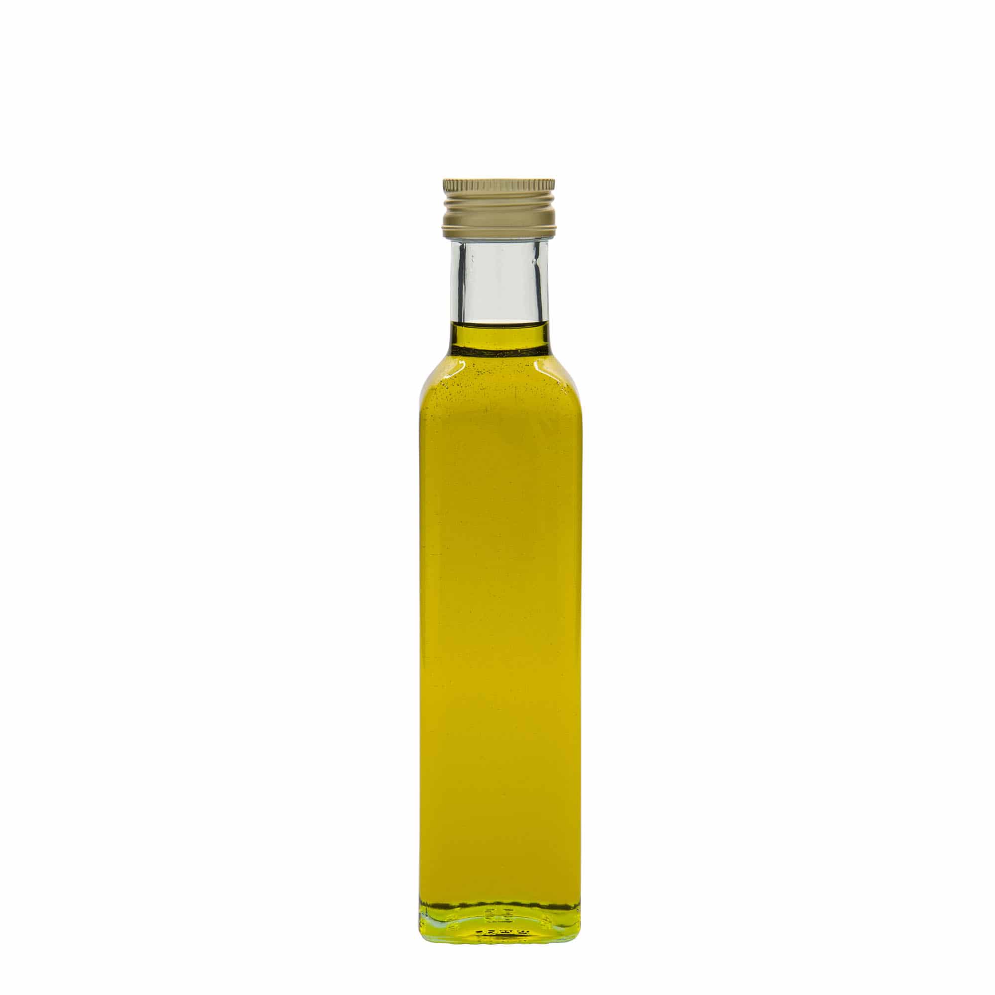250 ml Bottiglia 'Marasca', vetro, quadrata, imboccatura: PP 31,5