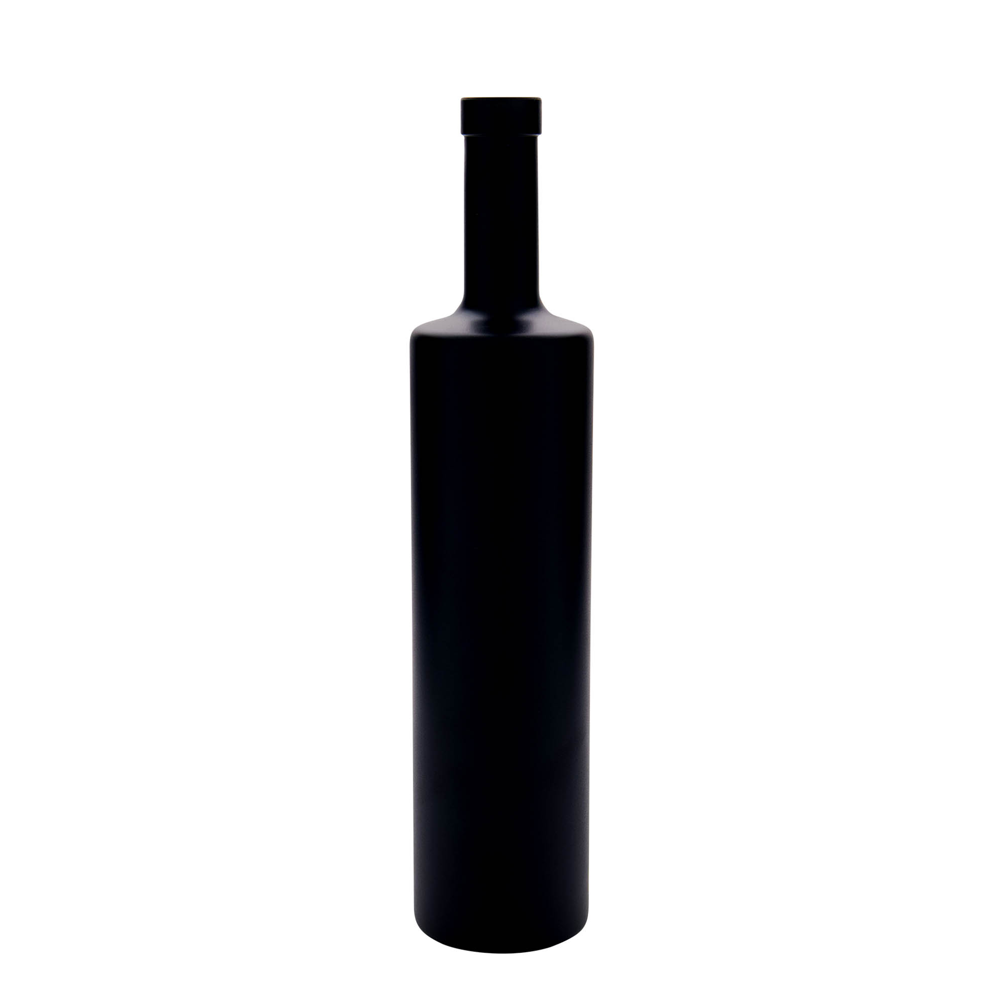 700 ml Bottiglia di vetro 'Centurio', nero, imboccatura: fascetta