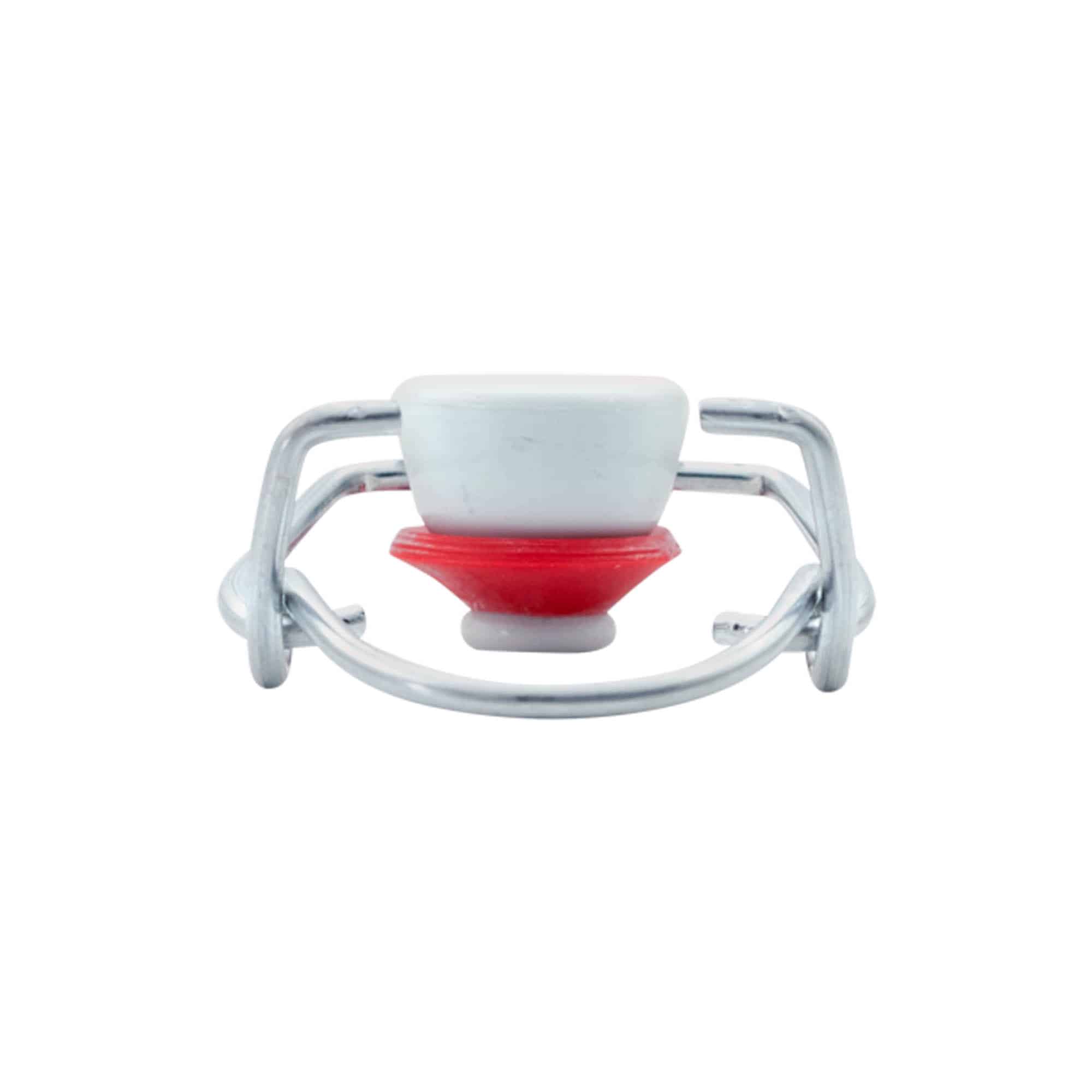 Chiusura a fibbia standard, plastica, rosso-bianco