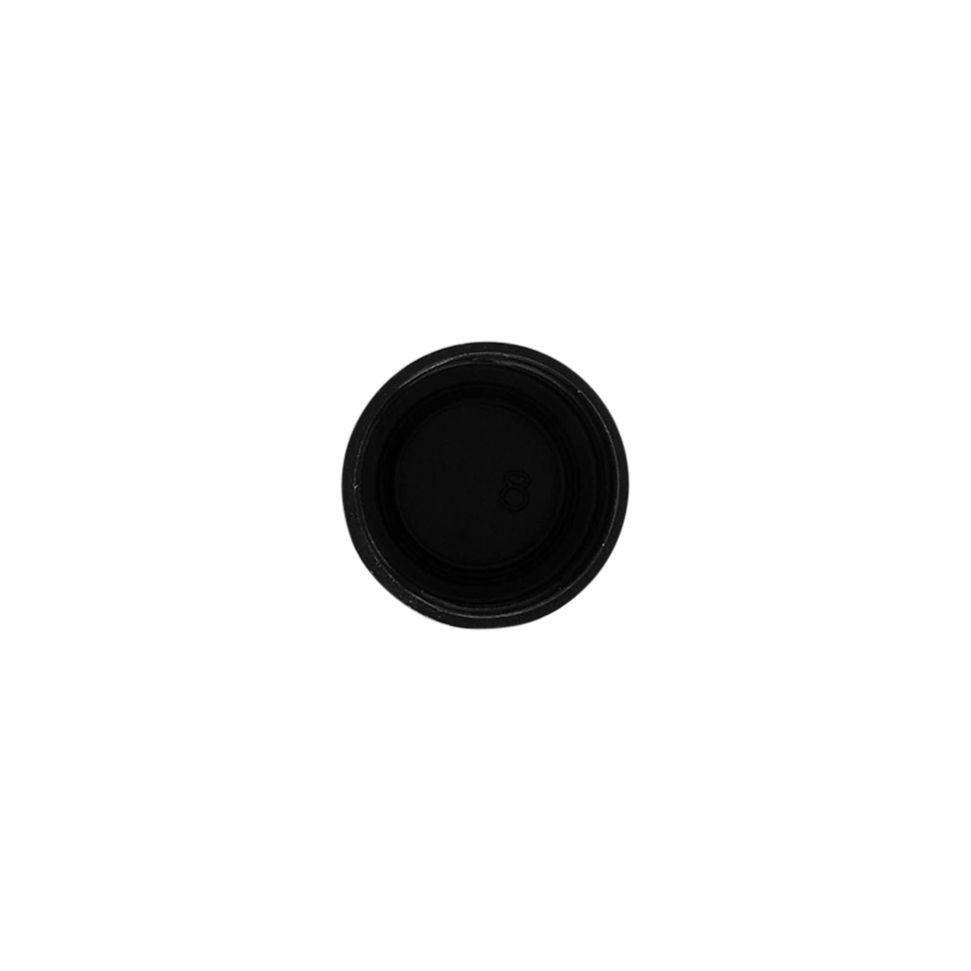 Tappo a vite, plastica PP, nero, per bocca: 20/410 Tappo a vite, plastica PP, nero, per bocca: 20/410