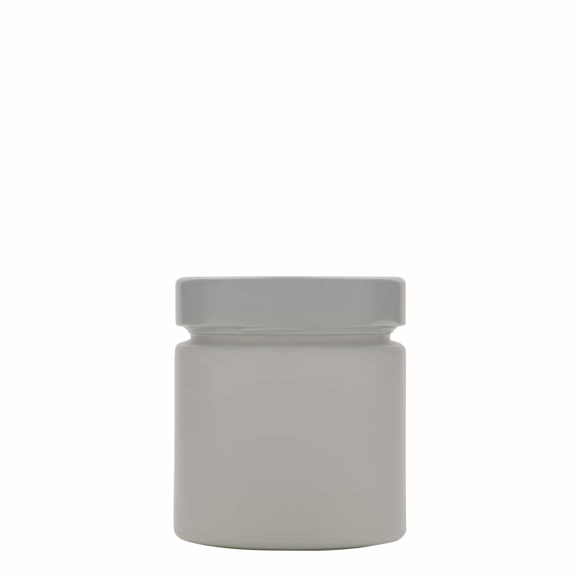220 ml Vasetto cilindrico 'Aurora', vetro, bianco, imboccatura: Twist-Off Deep (DTO 66)