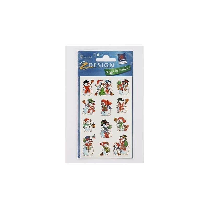 Adesivi 'Pupazzi di neve', carta, multicolore Adesivi 'Pupazzi di neve', carta, multicolore