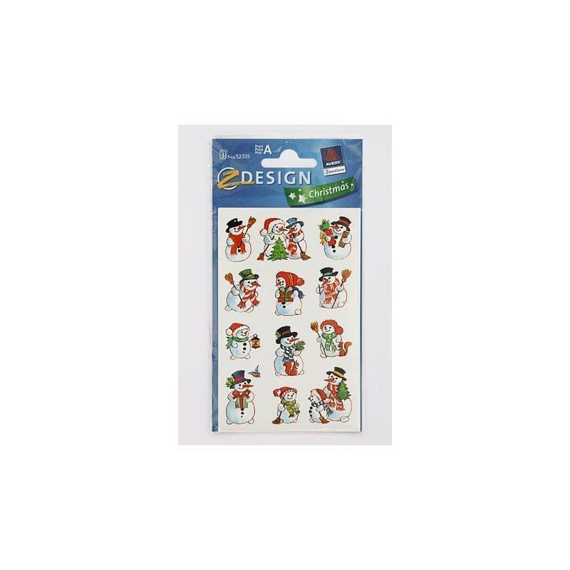 Adesivi Zweckform 'Pupazzi di neve', carta, multicolore