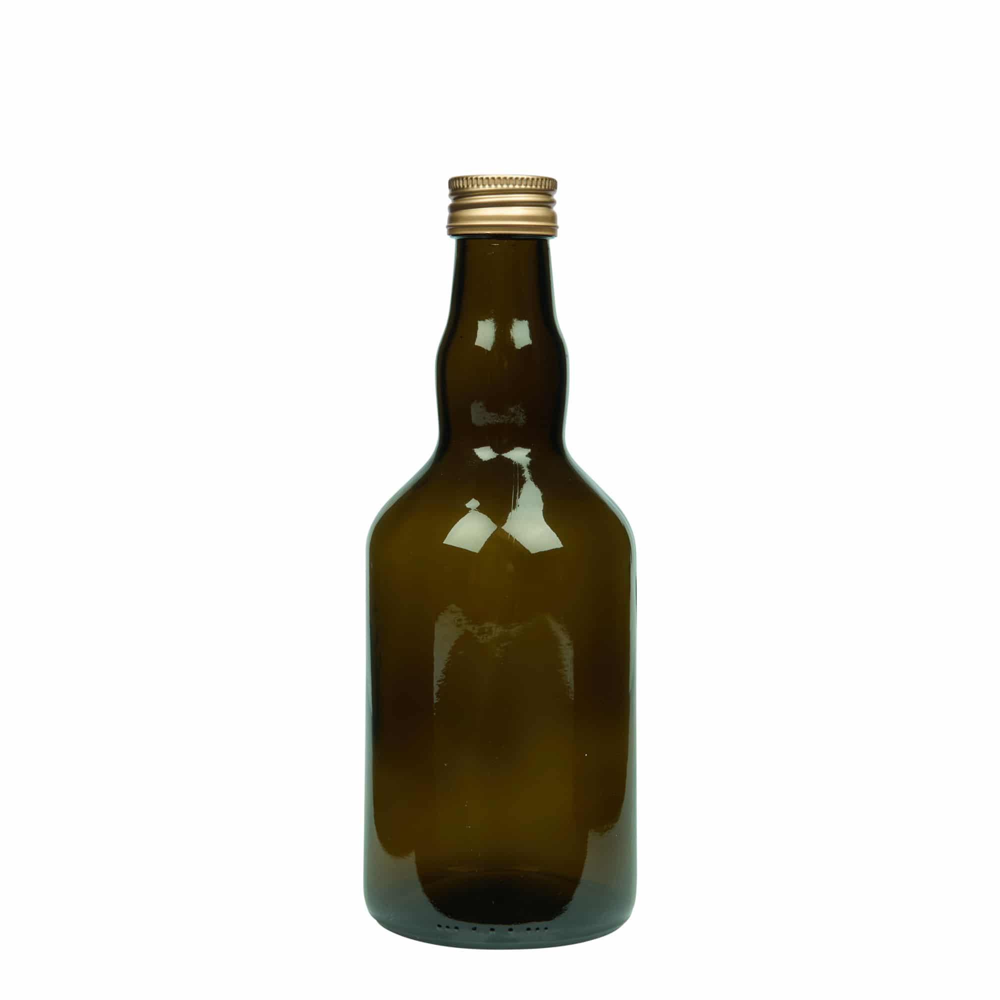 Bottiglia di vetro da 500 ml 'Olona', verde antico, bocca: PP 31,5