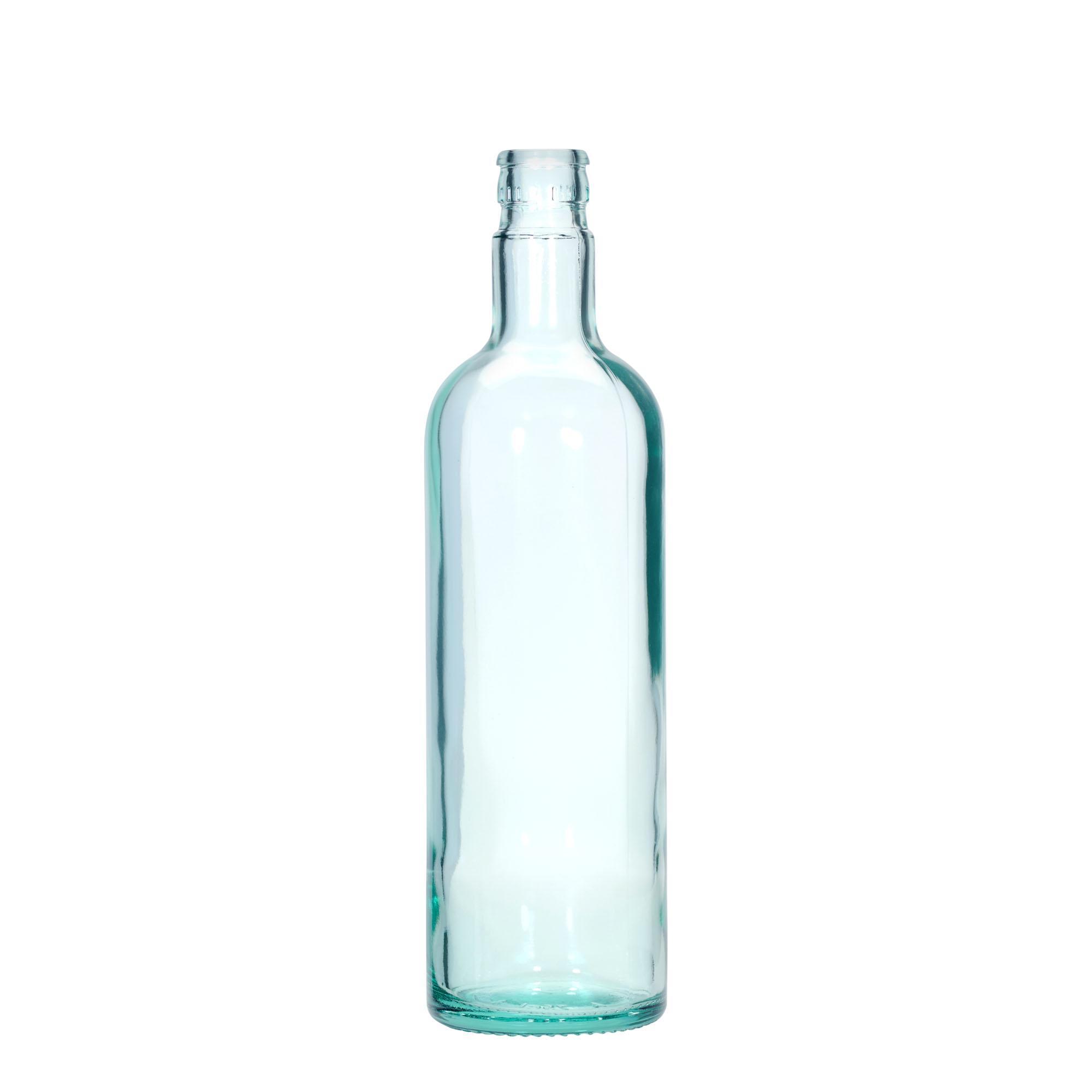 Bottiglia da 750 ml per aceto/olio 'Willy New', vetro, verde chiaro, bocca: DOP Bottiglia da 750 ml per aceto/olio 'Willy New', vetro, verde chiaro, bocca: DOP